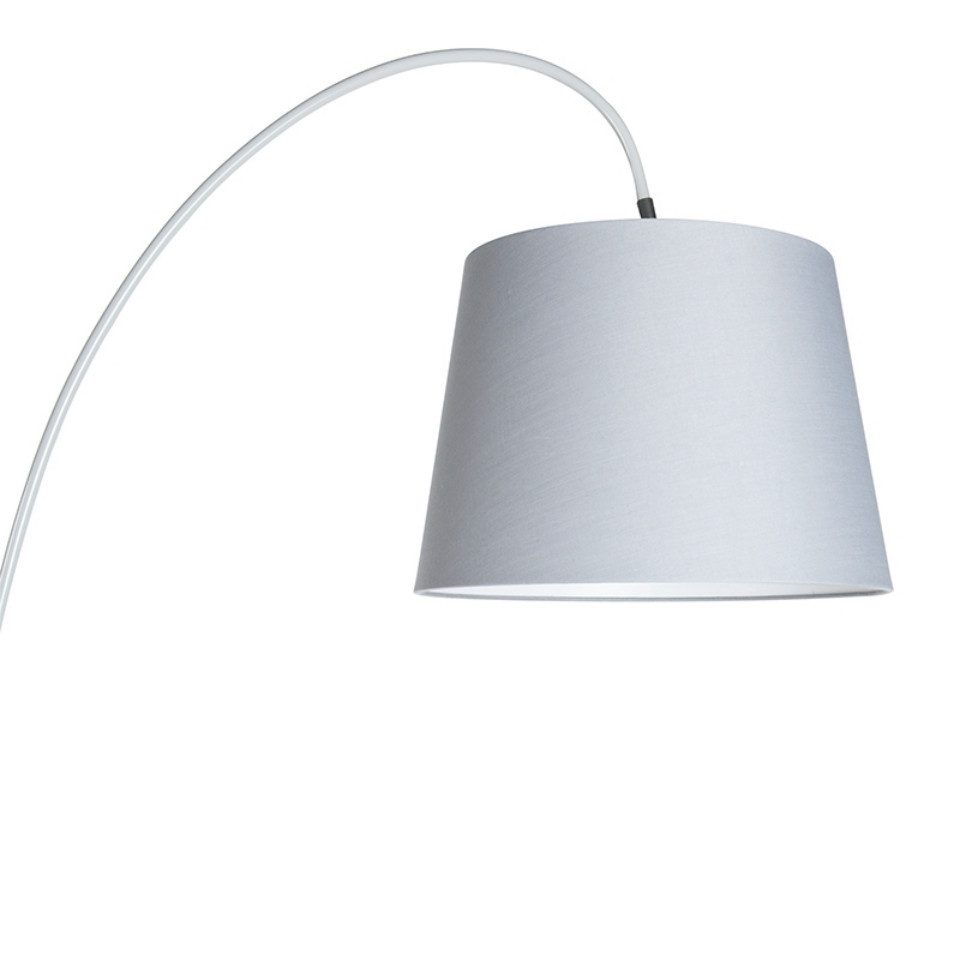 Qazqa Stehlampe Bend, ohne Leuchtmittel, E27, Grau, Modern, Stahl, 1-flammig