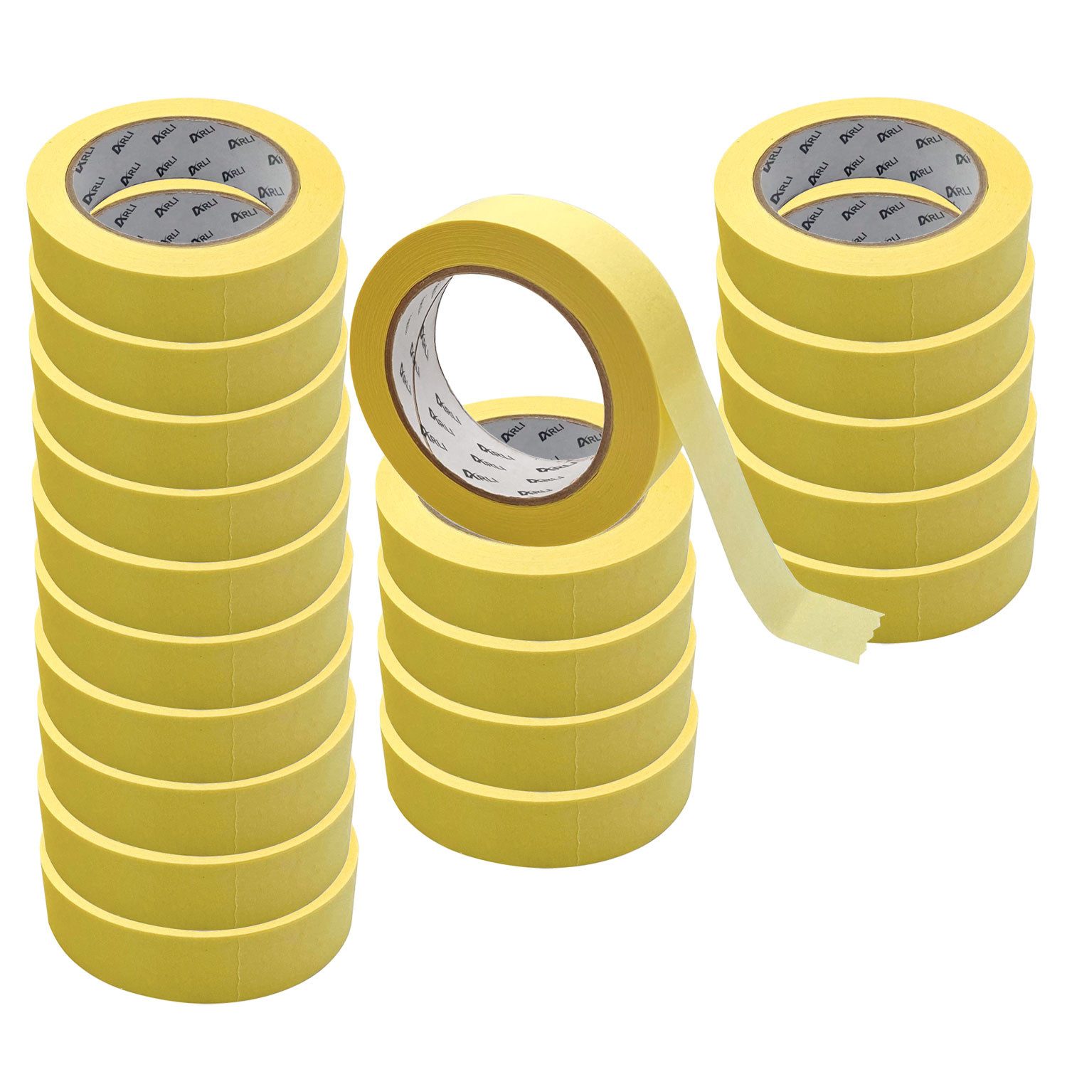 ARLI Kreppband 20x Abdeckklebeband Kreppband 30 mm x 50 m (zwanziger Set, 20-St., Rollen) Malerkrepp Malerband Kreppklebeband