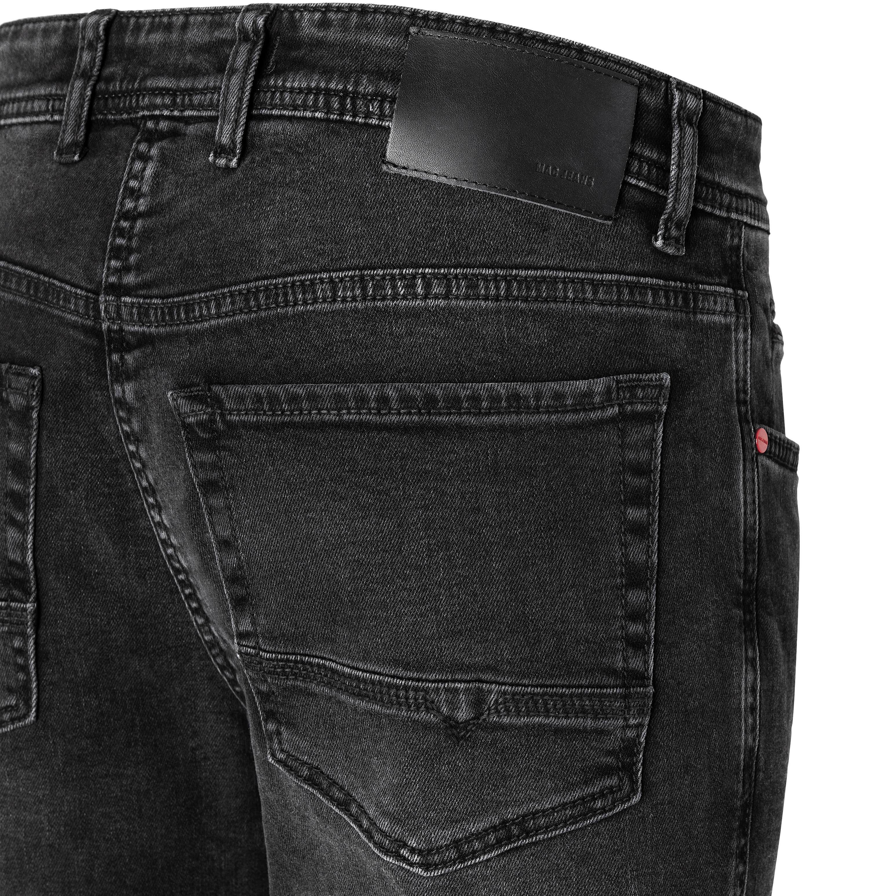 MAC 5-Pocket-Jeans Arne black stone used Stretch Denim