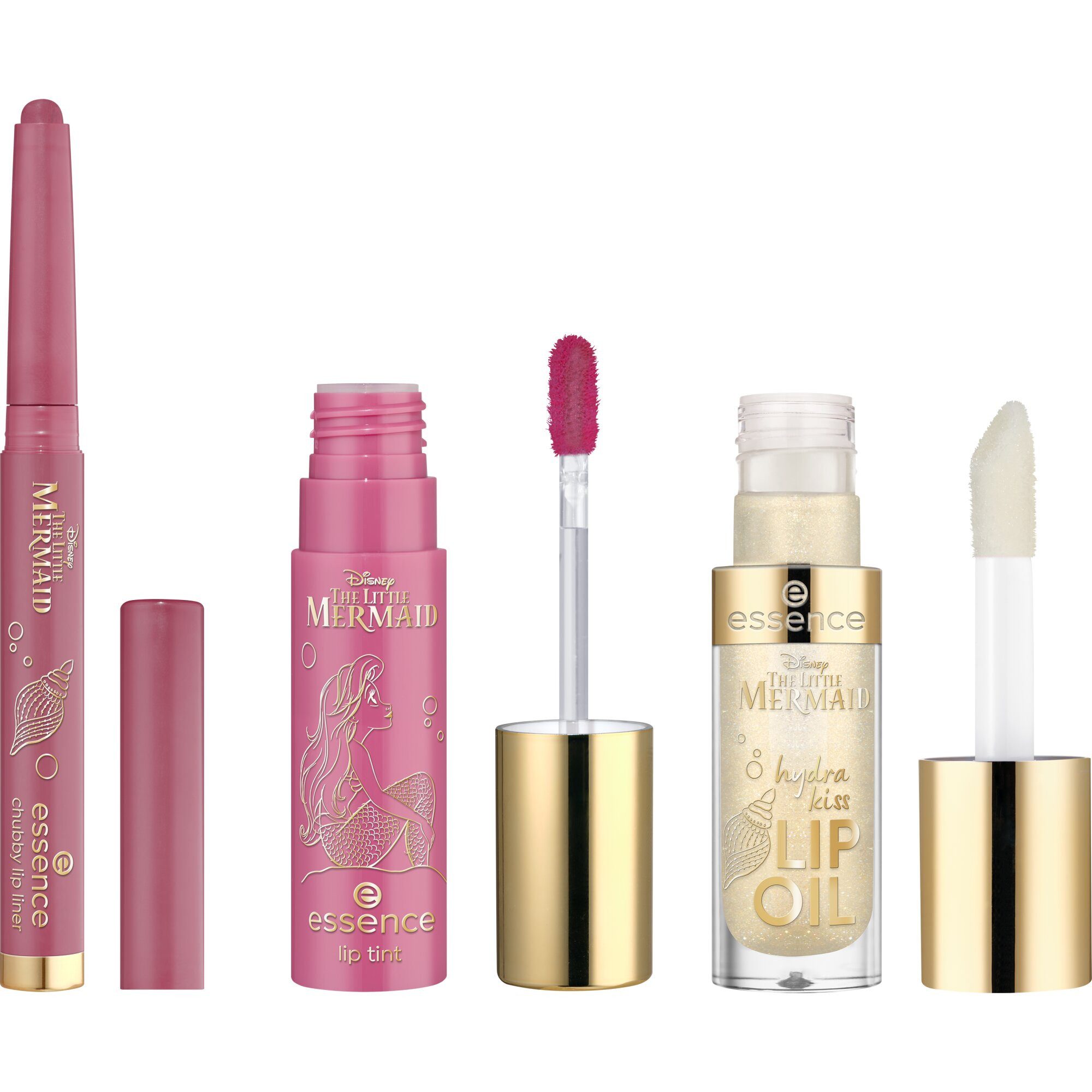 Essence Lipgloss Disney THE LITTLE MERMAID lip combo kit, 3-tlg.