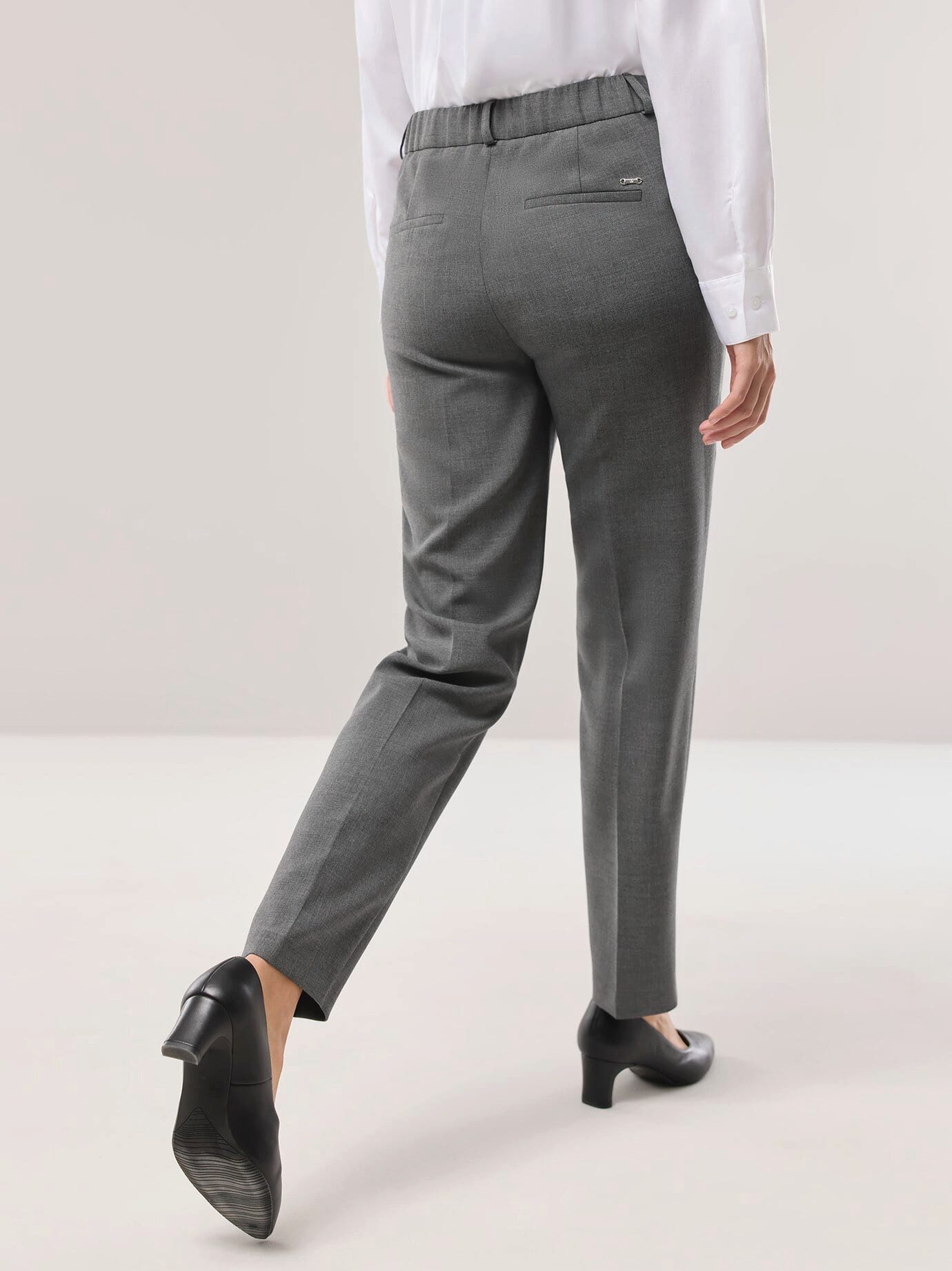 Walbusch Schlupfhose Damen Koffer-Schlupfhose bügelfrei Regular Fit Knitterarm, pflegeleicht, Rundum-Gummibund – komfortable Reisehose