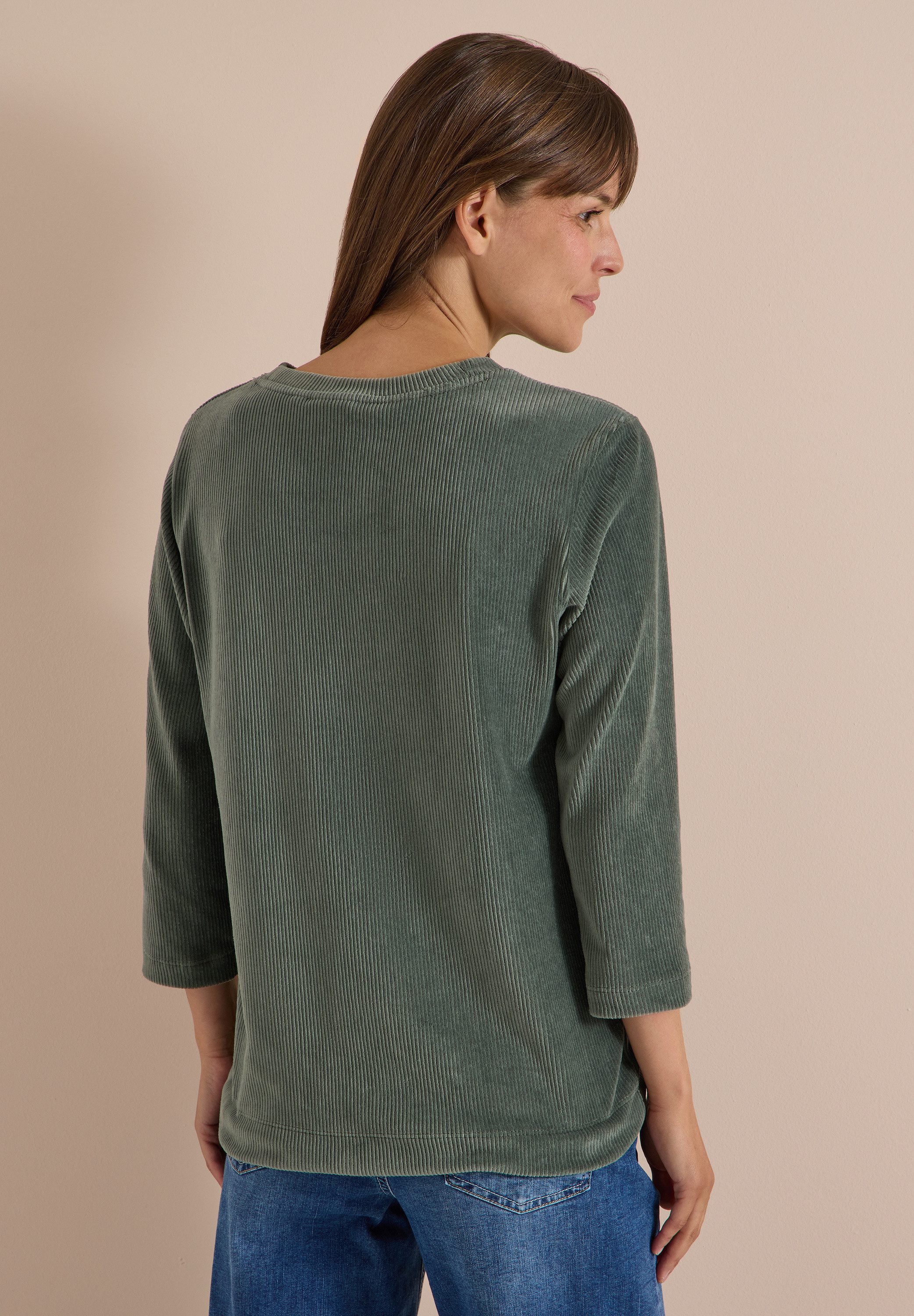 CECIL 3/4-Arm-Shirt mit Tunnelzug am Saum