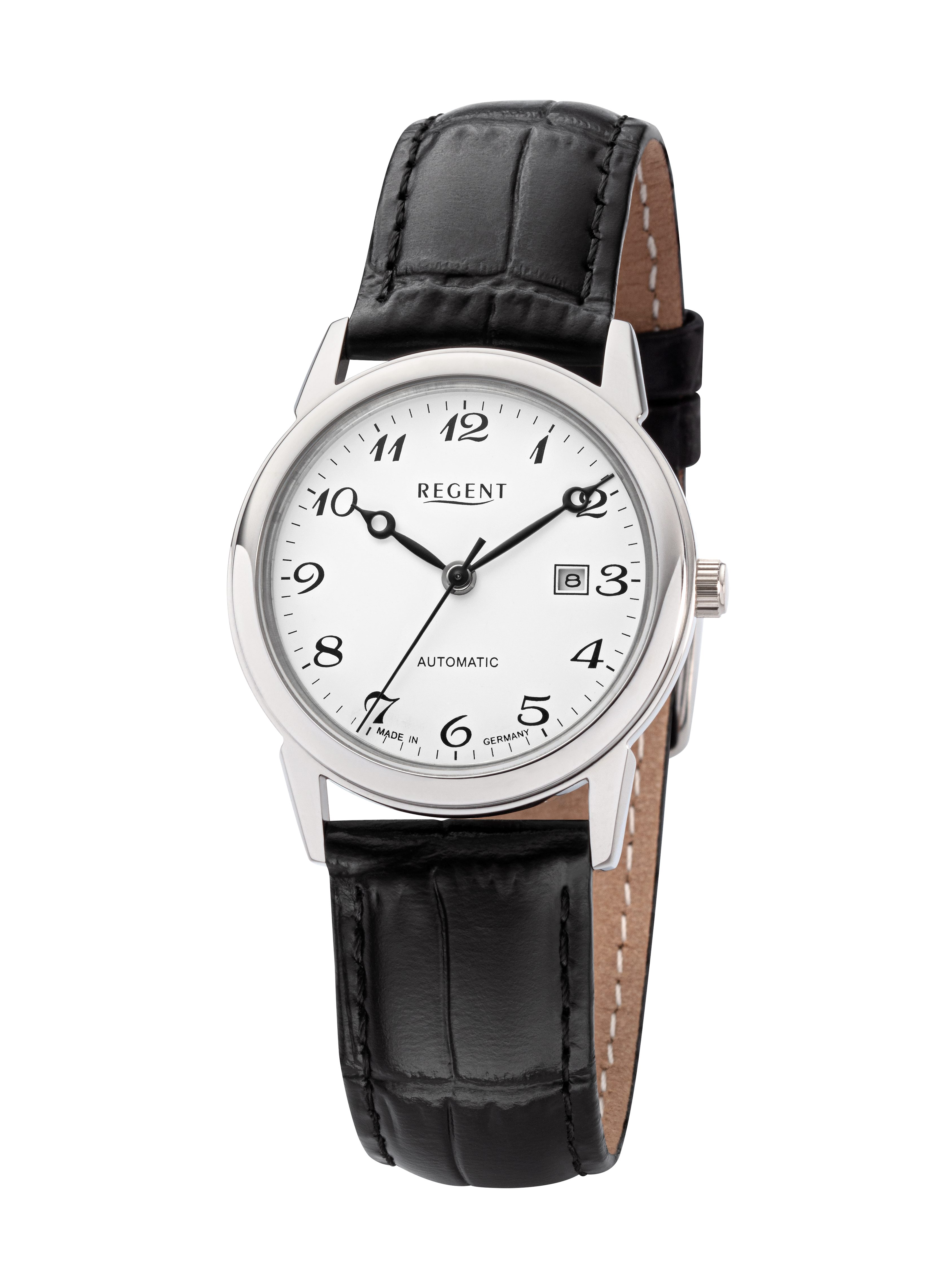 Regent GM2207, Armbanduhr, Damenuhr, Made in Germany, Mechanische Uhr, Lederarmband