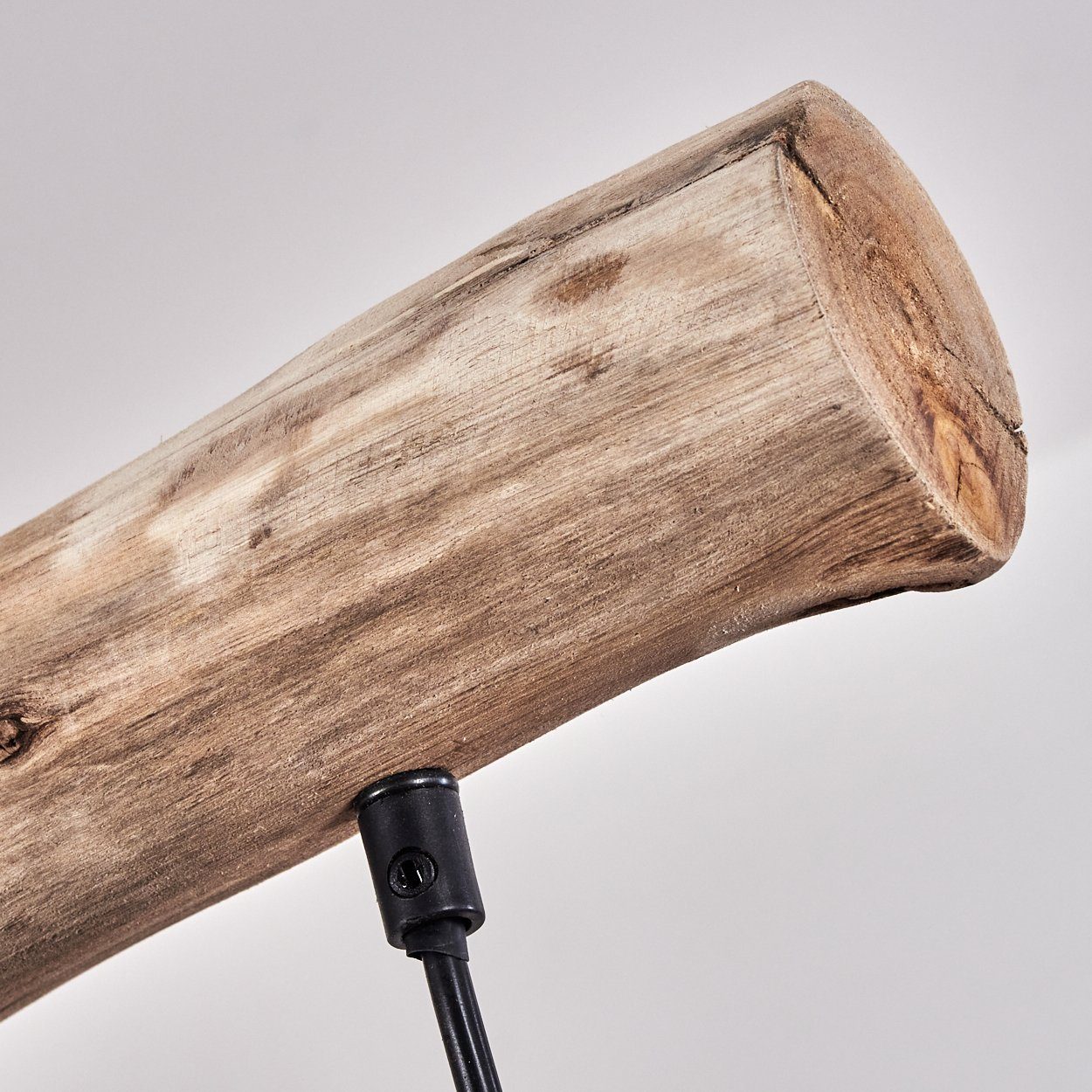 Leuchtmittel, Metall/Holz max. Holzbalken, 4xE27, 122cm Pendelleuchte in Vintage-Design, hofstein Schwarz/Natur, ohne mit aus »Vidor« Hängelampe Höhe Gitter-Optik,