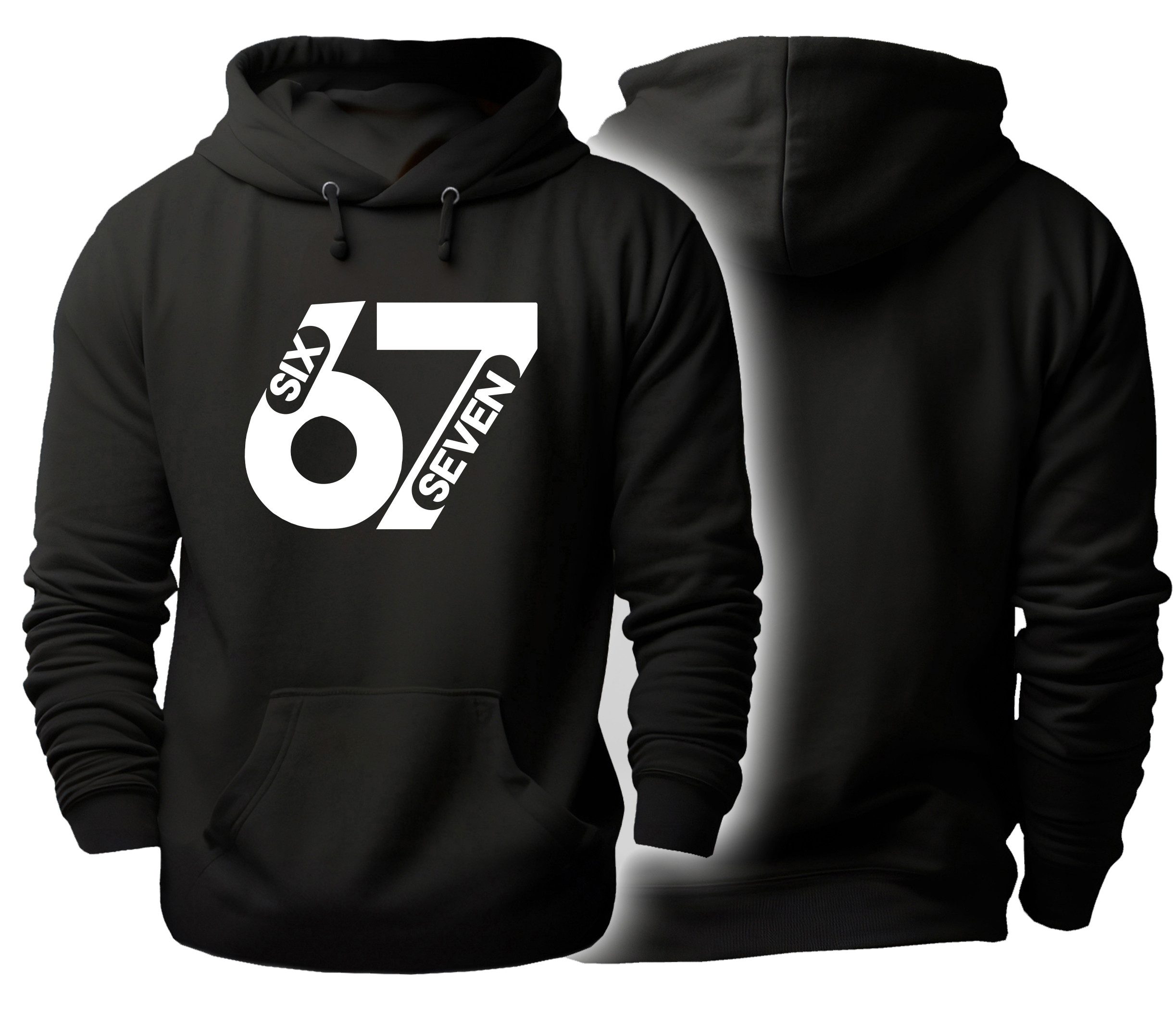 MyDesign24 Hoodie Herren und Damen Kapuzenpulli 67 Hoodie - six seven i775