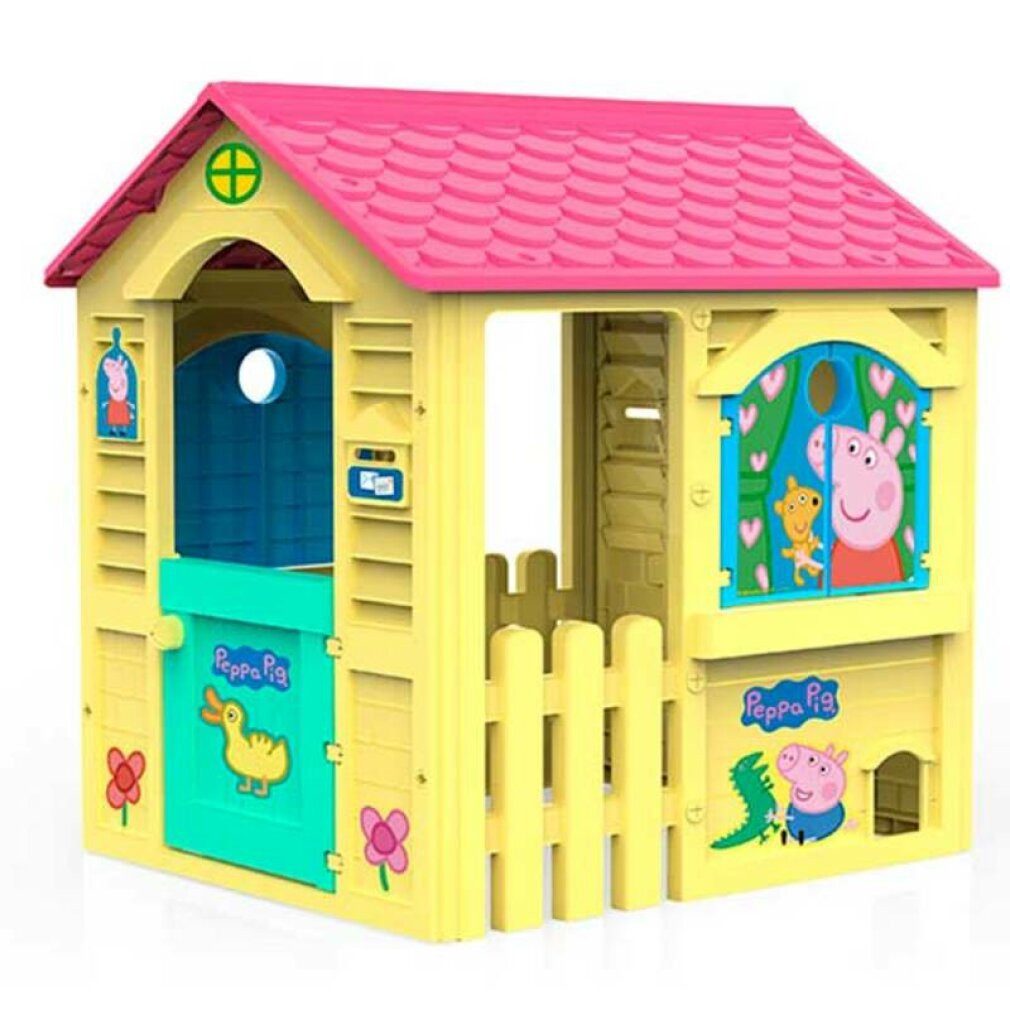 Chicos Autorennbahn Kinderspielhaus Peppa Pig (84 x 103 x 104 cm)