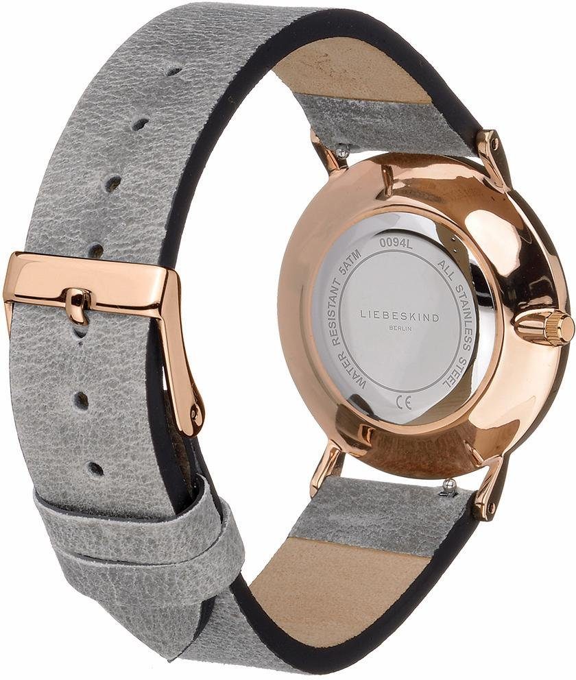 Liebeskind Berlin Quarzuhr New Case LT-0094-LQ, Armbanduhr, Damenuhr, analog, Lederband