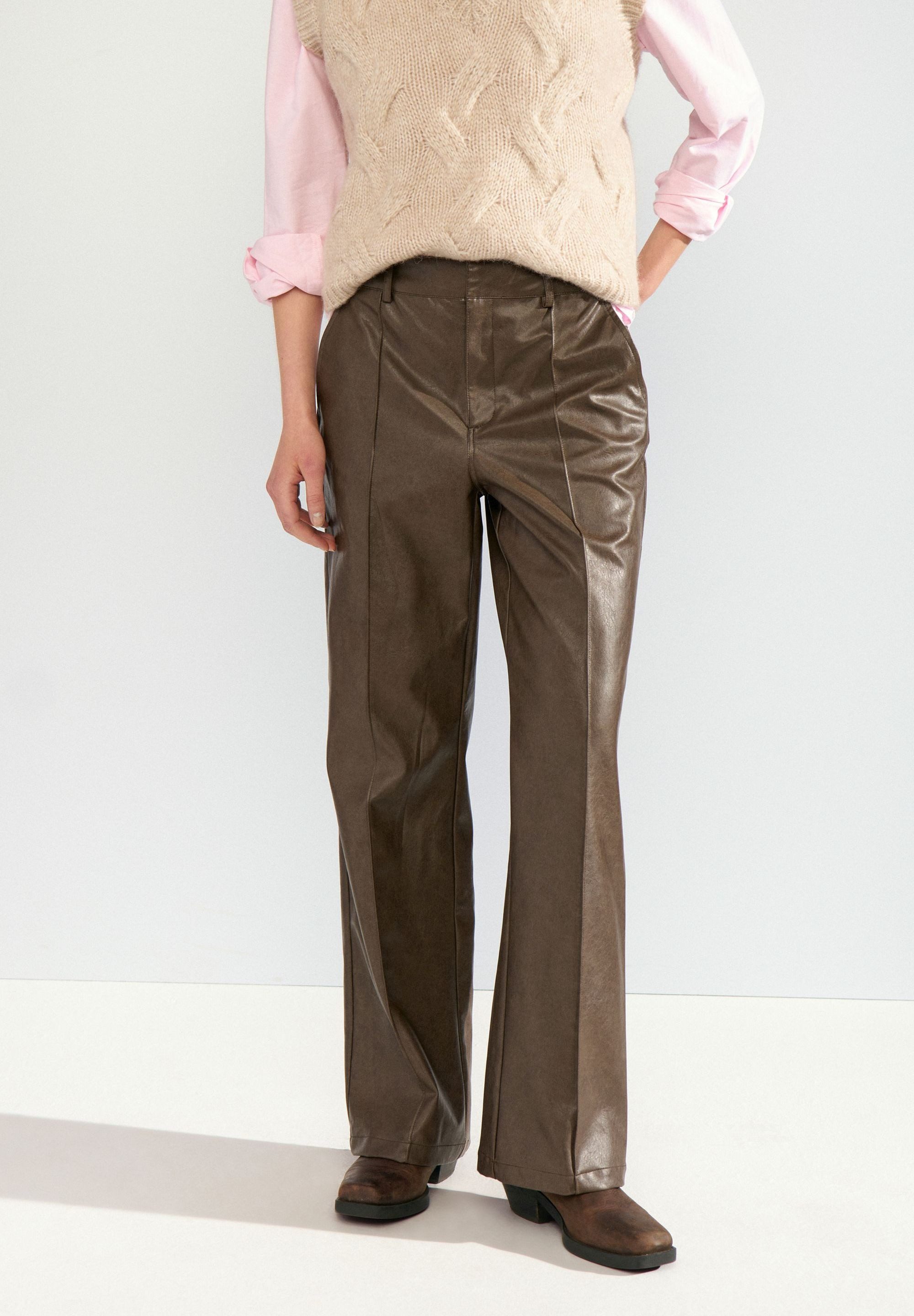 nümph Lederimitathose NUDORITH STRAIGHT PU PANTS