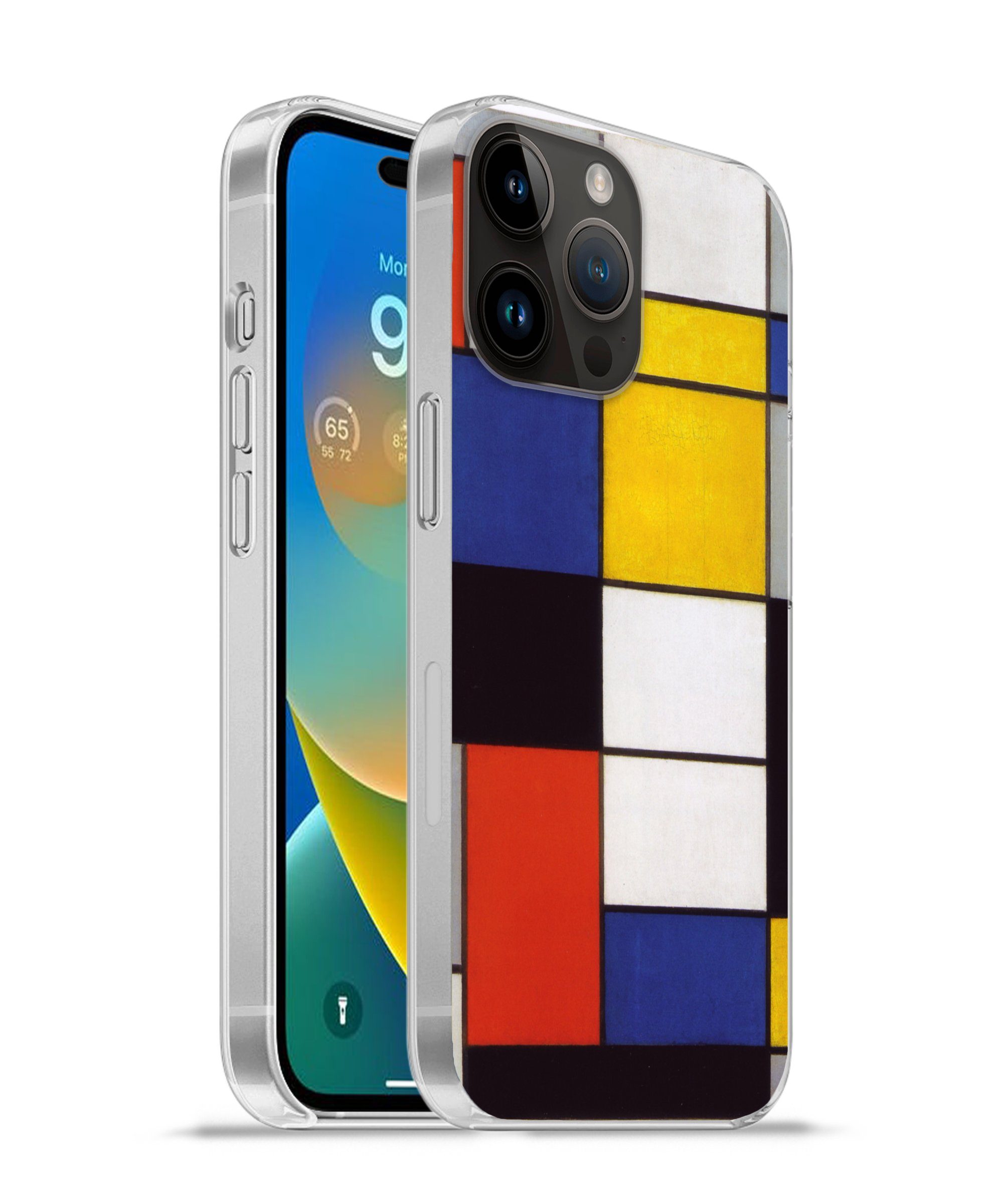 MuchoWow Handyhülle für Apple iPhone 14 Pro Max Komposition A - Piet Mondrian, Smartphone-Bumper, Print, Handy Schutzhülle Dünn