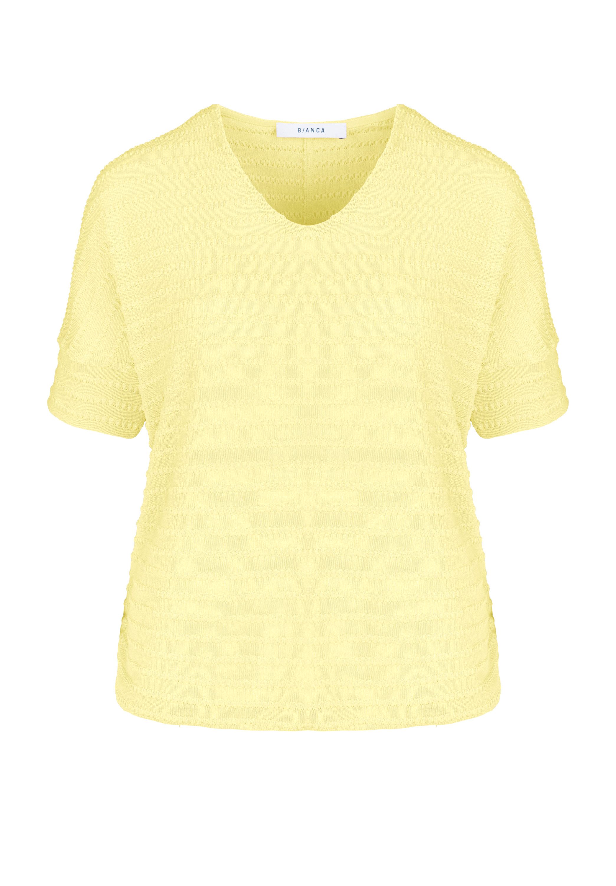 bianca Kurzarmshirt JULIE in leichter Strukturqualität in Trendfarbe