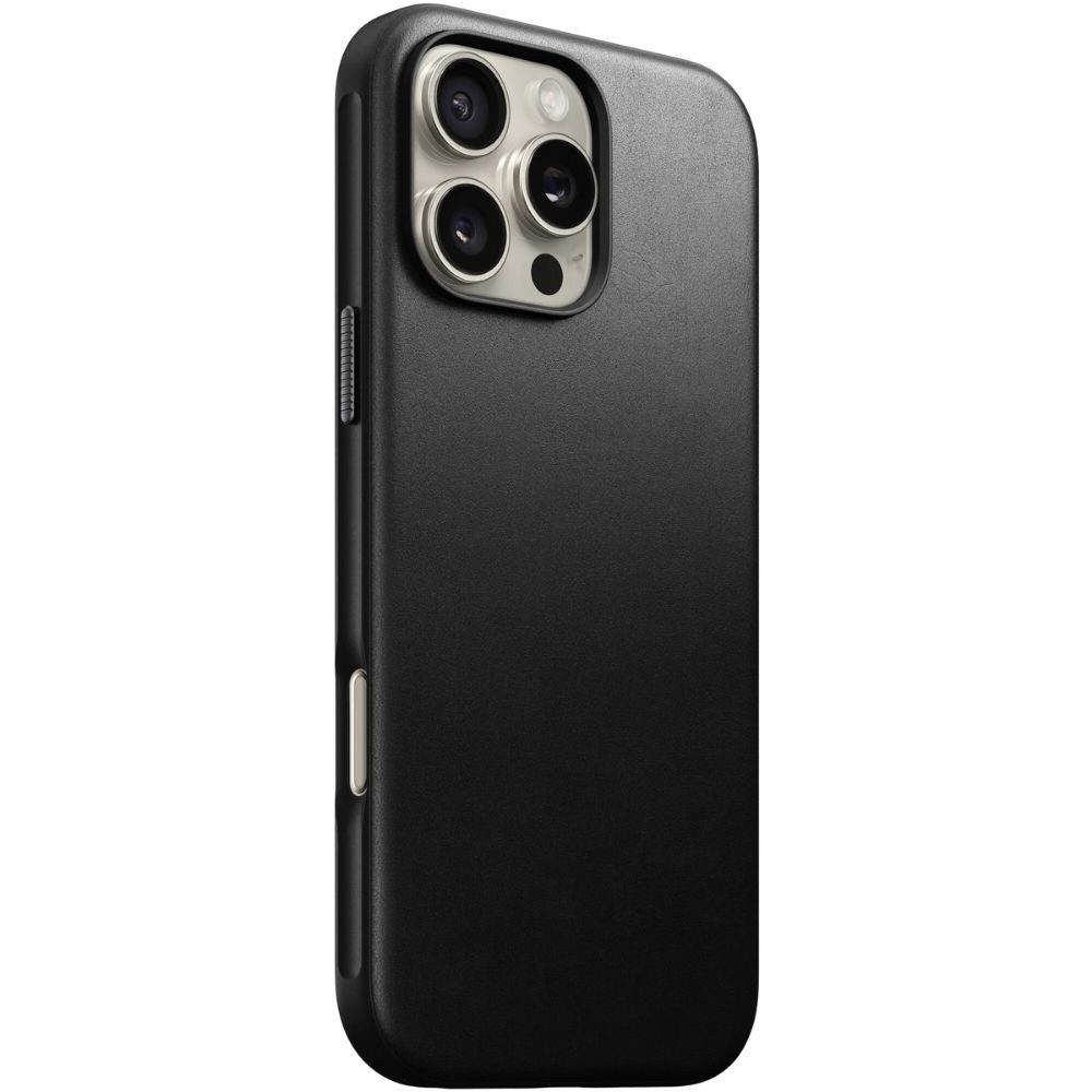 Nomad Smartphone-Hülle Modern Leather Case, für iPhone 16 Pro Max, Schwarz