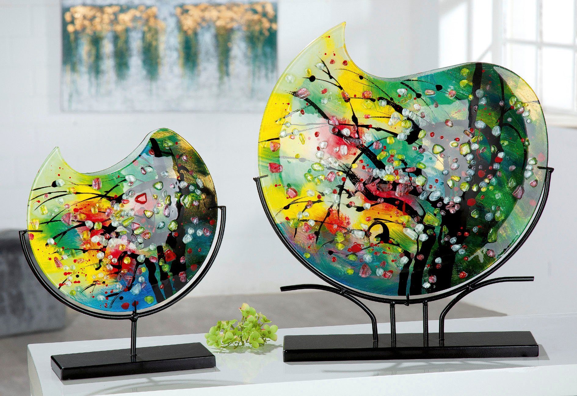 Casablanca by Gilde Tischvase Nicosia (1 dekorative Glas, aus St), Blumenvase Vase
