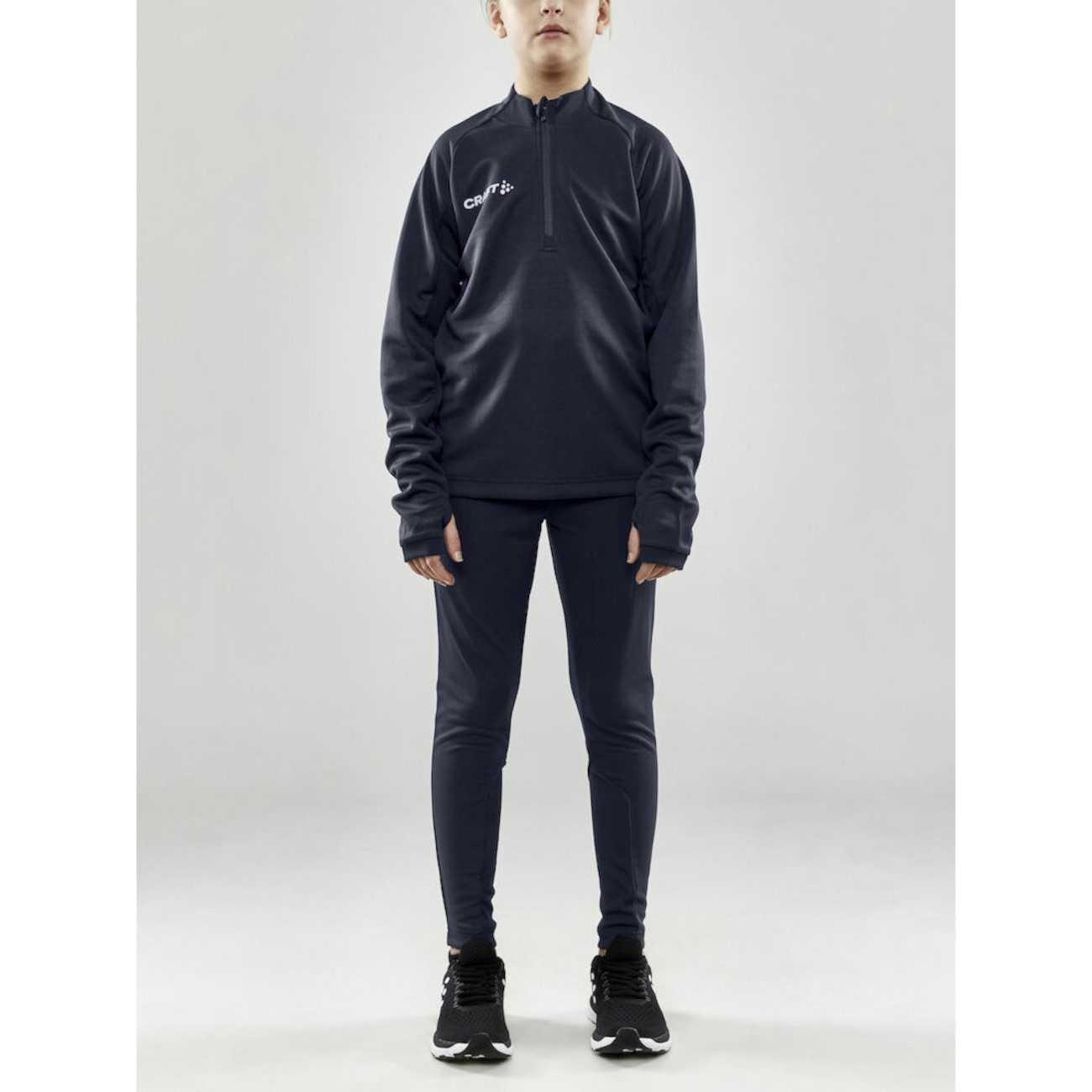 Craft Langarmshirt Craft Kinder Trainingsshirt EVOLVE HALFZIP JR 1910153