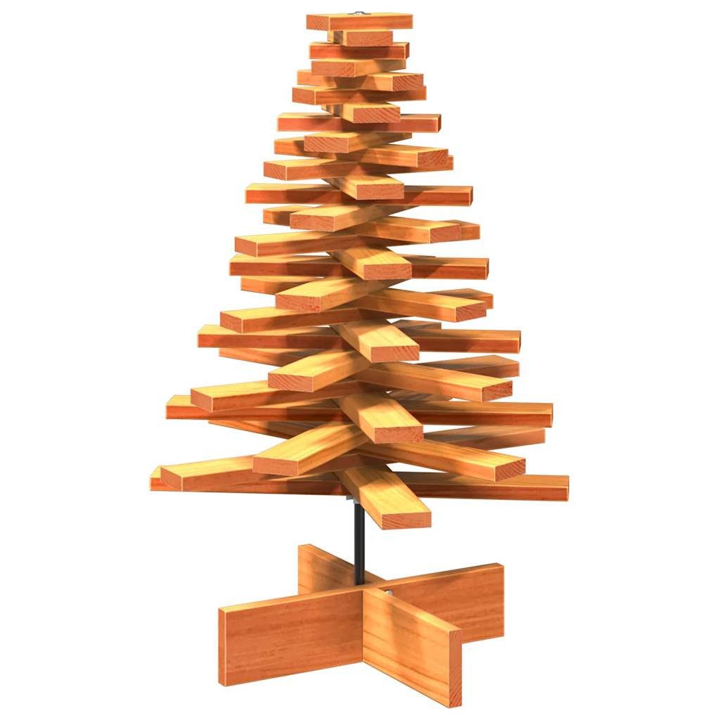 vidaXL Künstlicher Weihnachtsbaum Weihnachtsbaum Holz zum Schmücken 80 cm Massivholz Kiefer