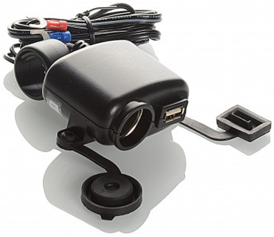 Booster Motorradhelm USB+DC12/24V Stecksdose