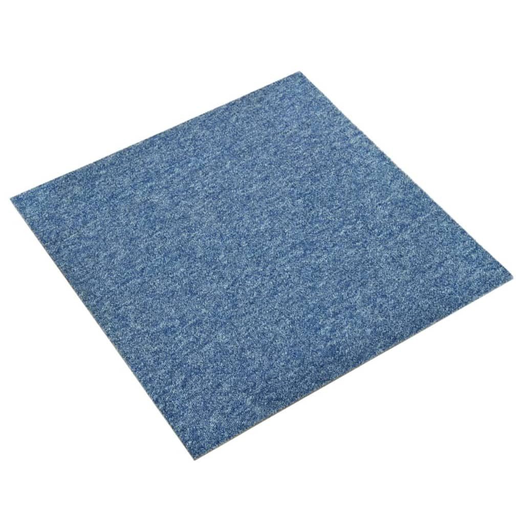 vidaXL Teppichfliese Teppichfliesen 20 Stk. 5 m² 50x50 cm Blau