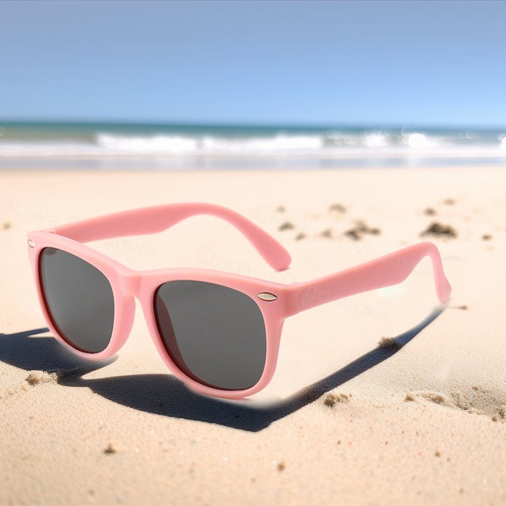 Schutz Gummi Jungen Brille 100% Sonnenbrille für Olotos Sonnenbrille Kinder Mädchen Rosa UV400