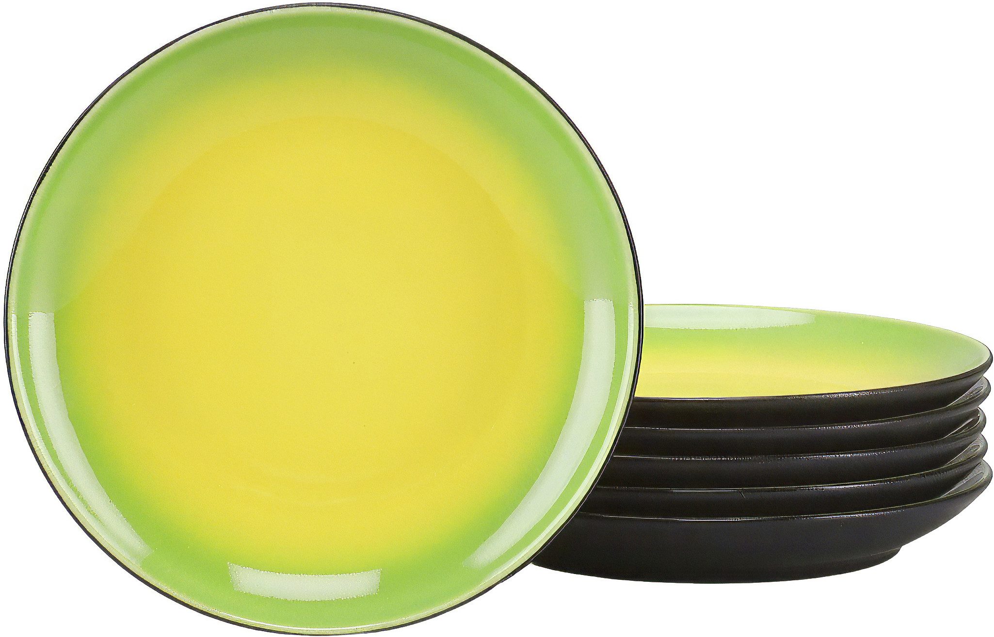 CreaTable Dessertteller Hot, Teller-Set, 6-tlg., (6 St), Moderne Coupeform, außergewöhnliches Design