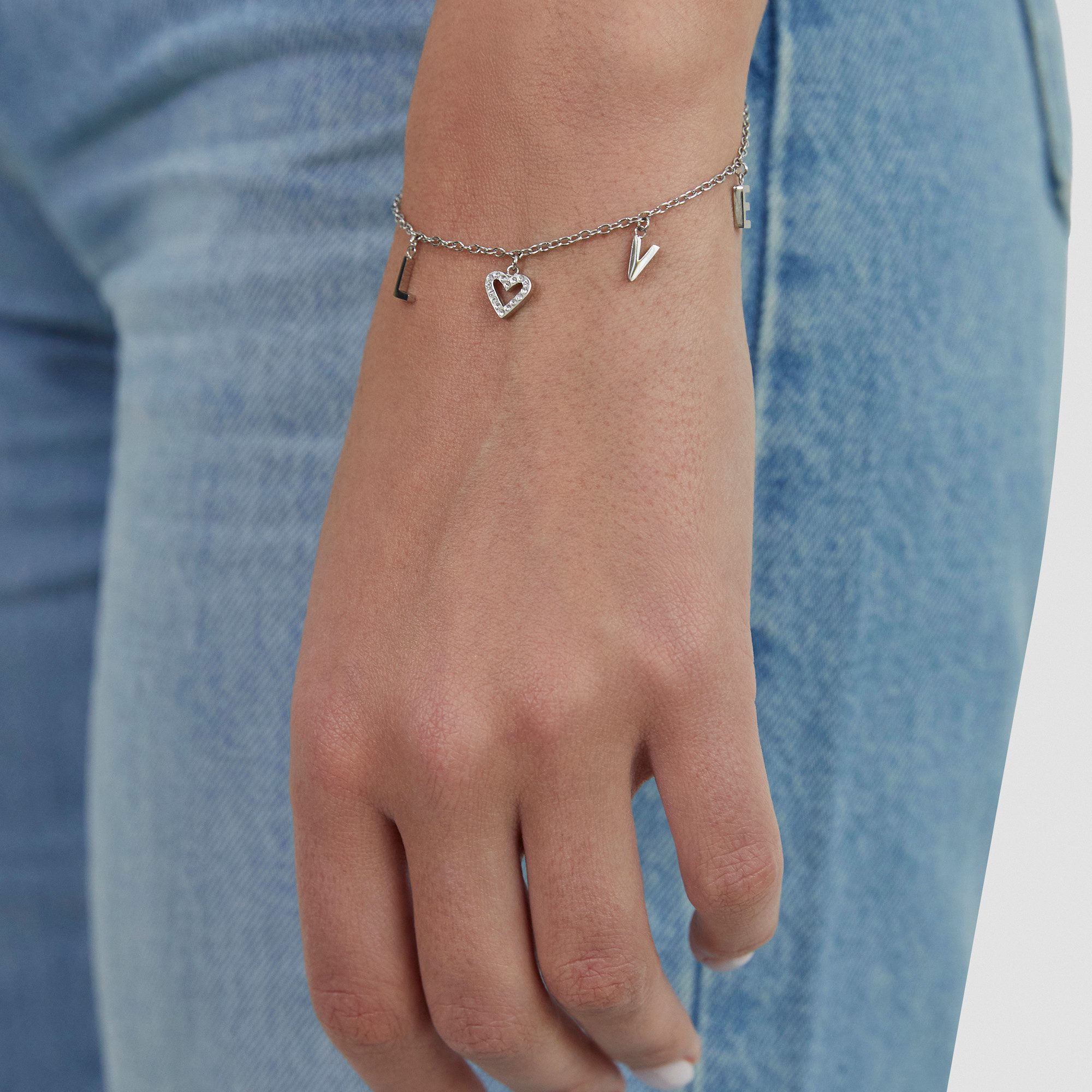 s.Oliver Armband Love, mit Zirkonia (synth)