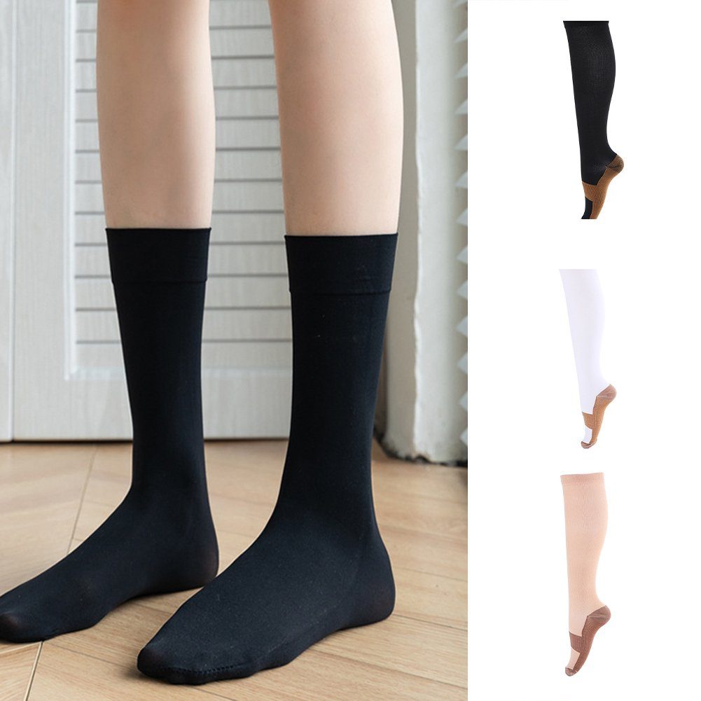 Yin Feuchtigkeitsableitende Socken Fußball-Druckstrümpfe, Elastische, Blusmart B Stützkniestrümpfe und Yang-schwarz