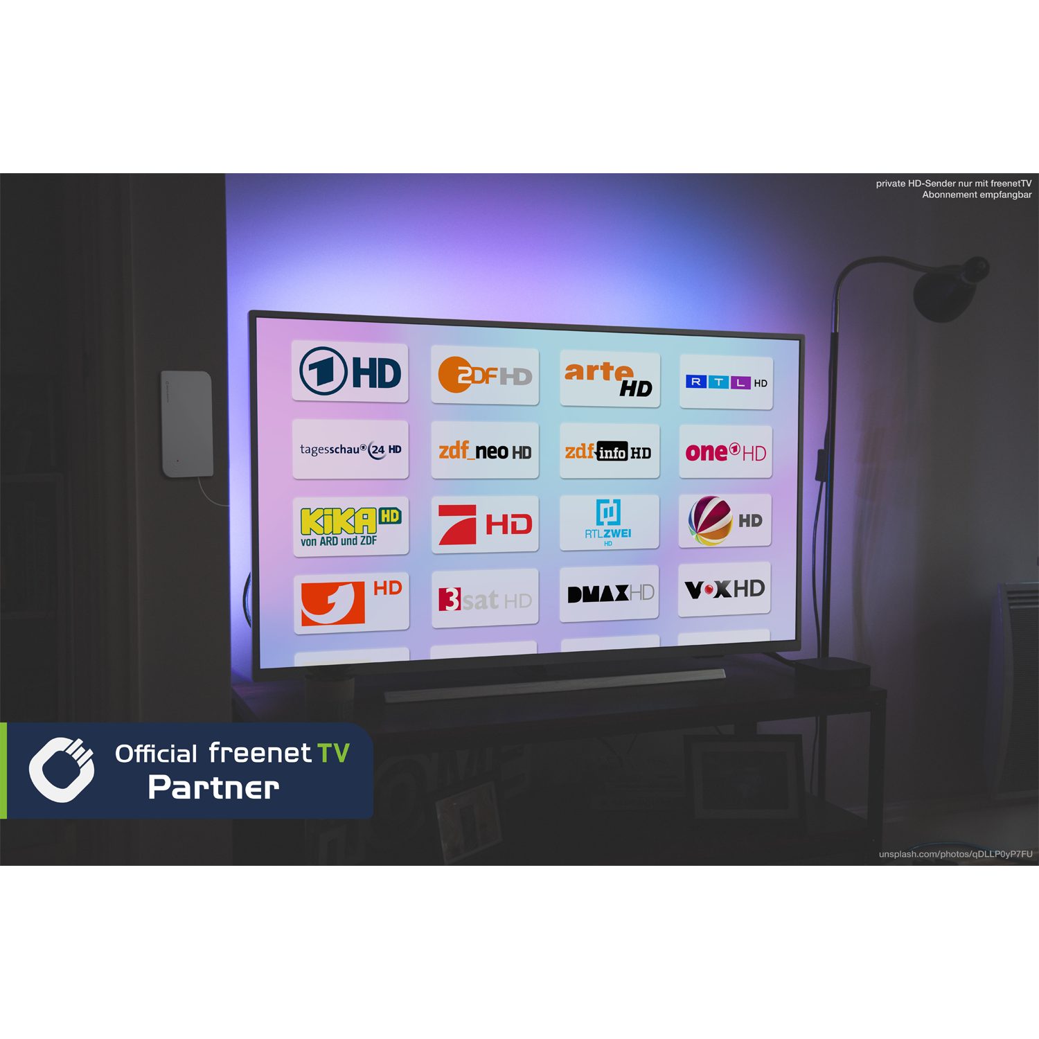 DVB-T2 (DVB-T2) für Innenantenne Scope Vision Oehlbach Zimmerantenne Weiß