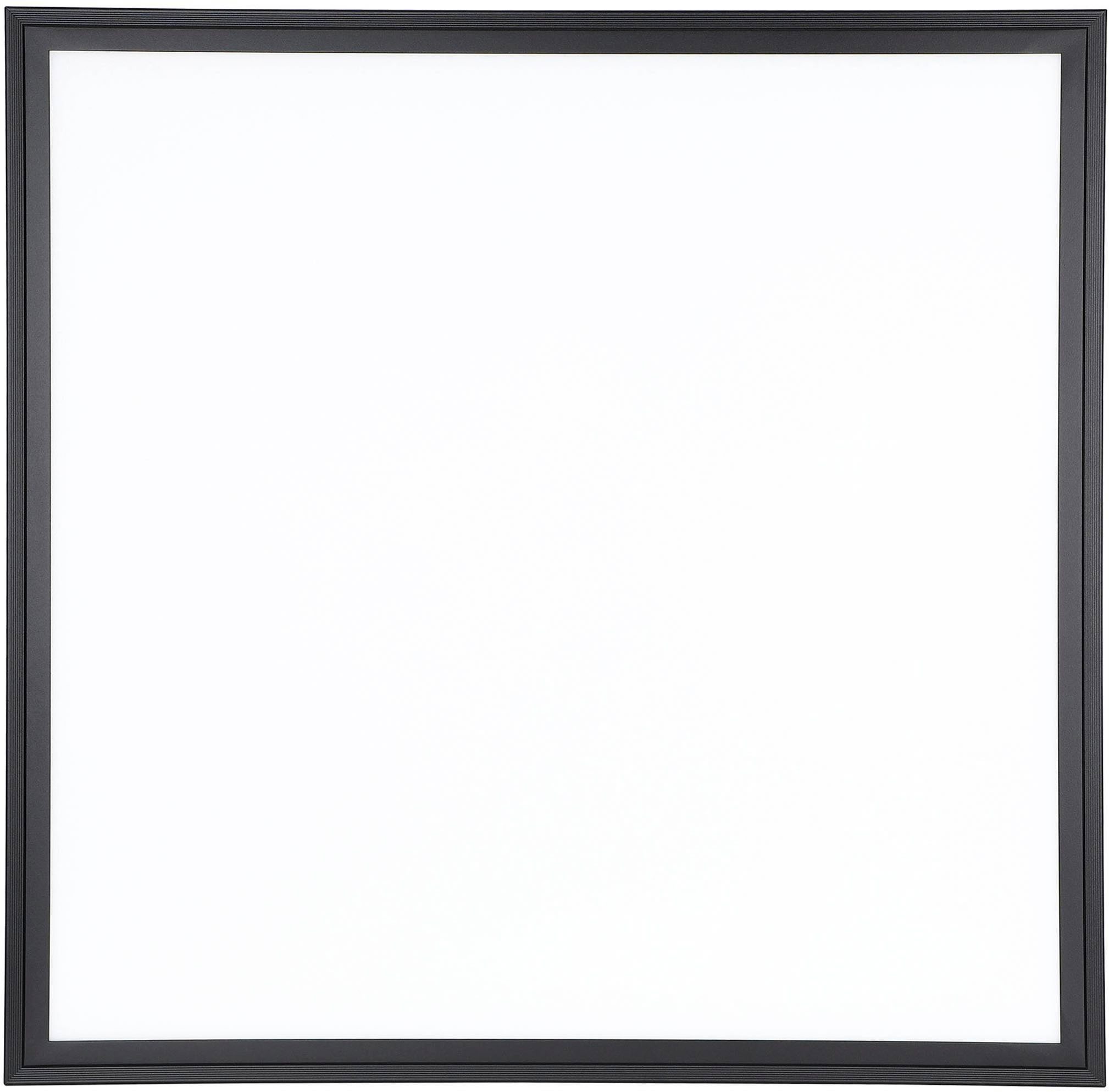 EGLO Deckenleuchte Salobrena 1 Deckenlampe, Aufbauleuchte, Kunststoff und Metall, Lampe, LED fest integriert, Neutralweiß, Wand-/Deckenleuchte - L59,5 x B59,5 x H5 cm - schwarz - 33W inkl.