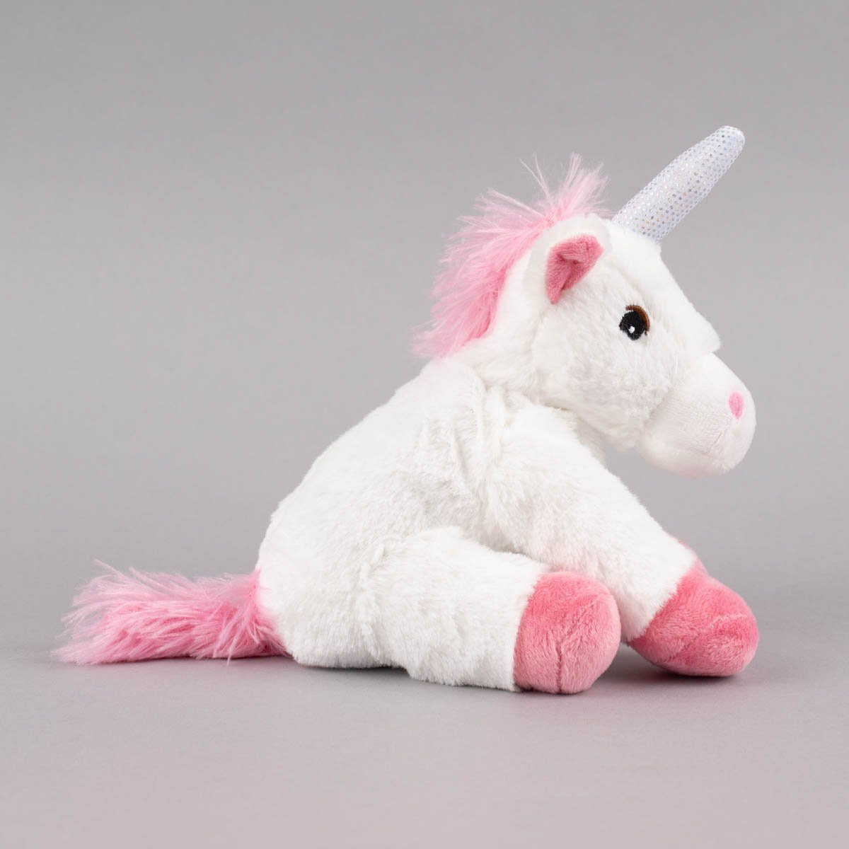Warmies® Dekokissen Warmies Mini Wärmestofftier Einhorn weiß rosa Hirse-Lavendelfüllung