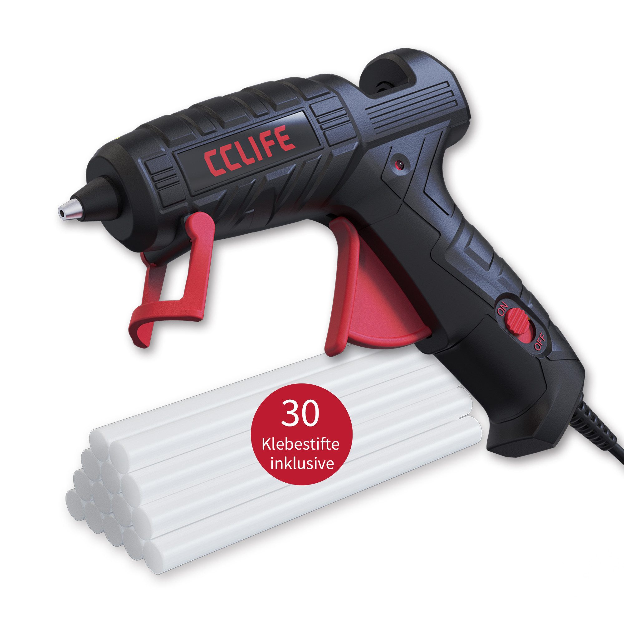 CCLIFE Heißklebepistole CCLIFE Heissklebepistole mit Klebestiften fuer DIY