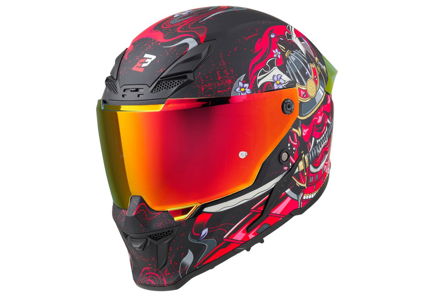 Bogotto Motorradhelm Blade Armour Helm, Notfallsystem-polsterung (eqrs),geeignet Für Brillenträger,vorber