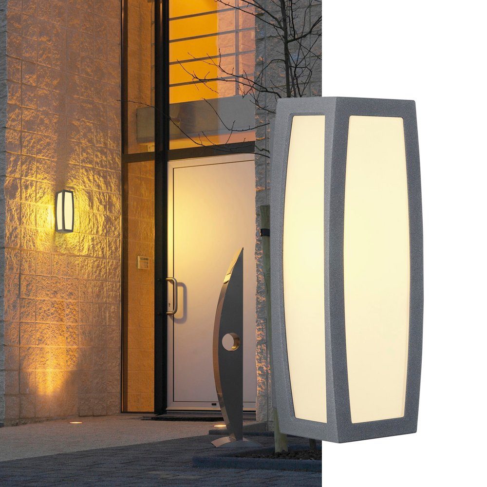 SLV Deckenleuchte Wandleuchte Meridian Box, E27, anthrazit, IP54, keine Angabe, Leuchtmittel enthalten: Nein, warmweiss, Aussenlampe, Aussenwandleuchte, Outdoor-Leuchte