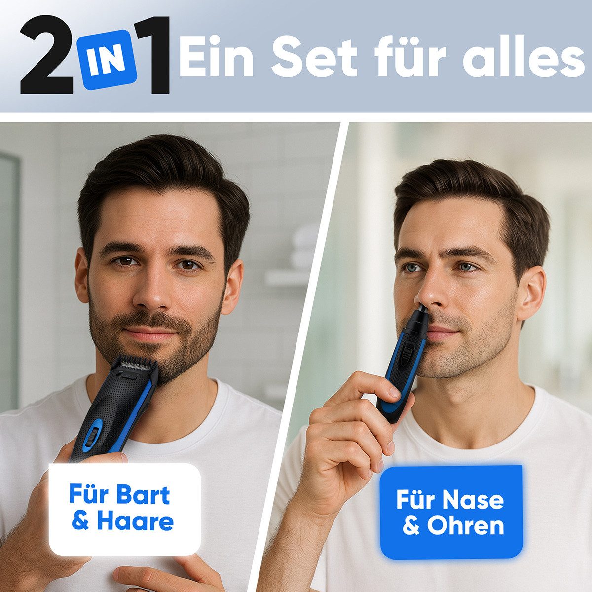 ProfiCare Haar- und Bartschneider PC-HSM/R 3052 NE, Haarschneidemaschine Nasenhaarentferner, 3-16mm