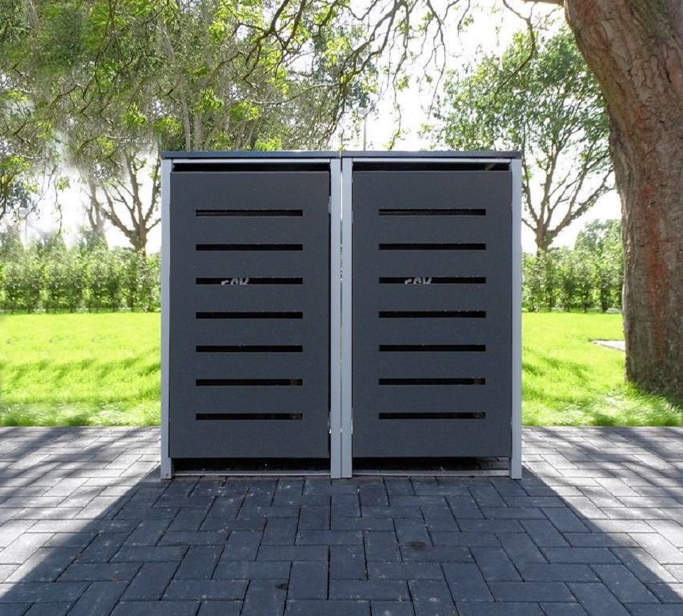 Mülltonnenbox 1 Mülltonnenbox Modell No.6 Anthrazitgrau für 240 Liter Mülltonnen