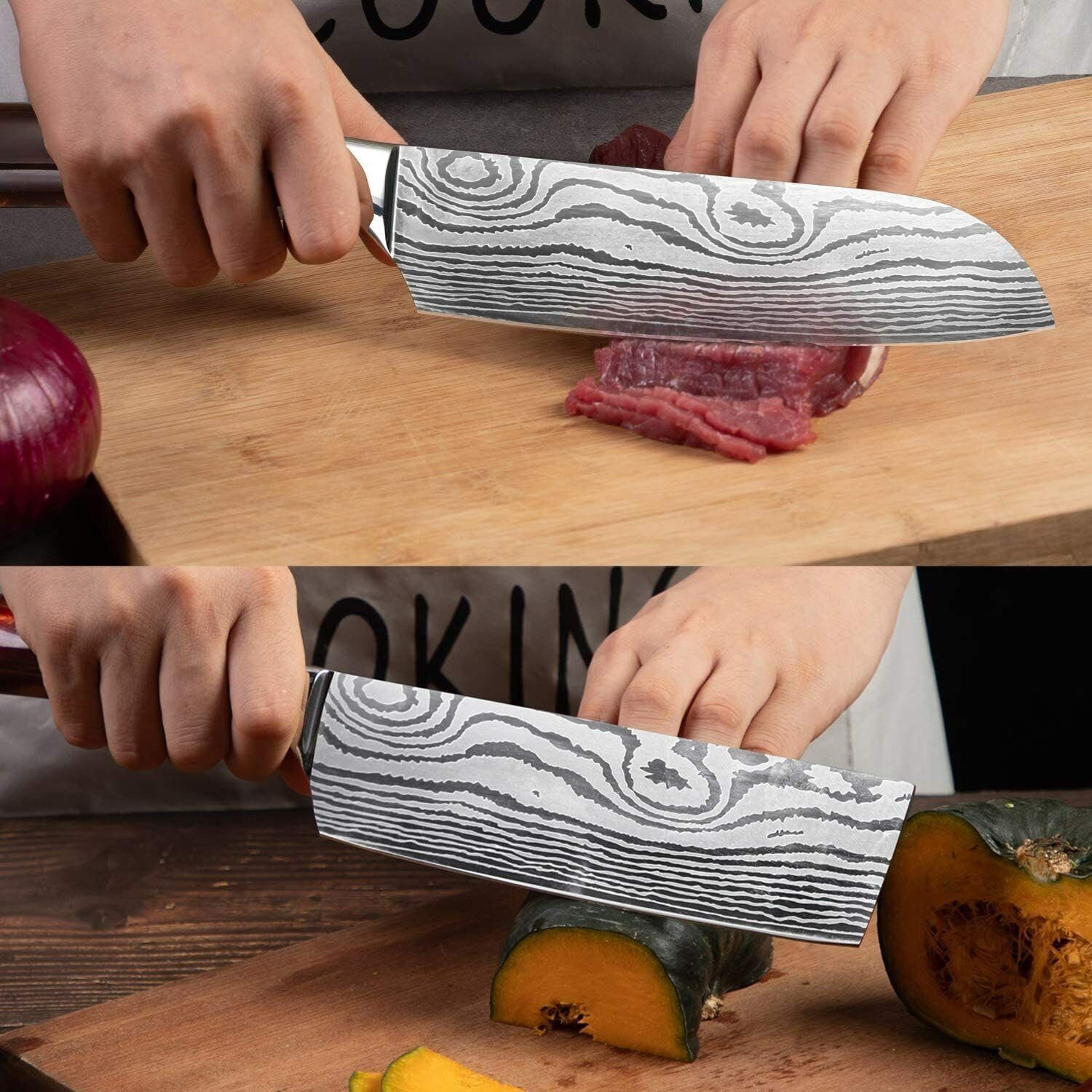 Klinge Messer-Set mit KEENZO (8-tlg) scharfer 8-Teiliges Kochmesser Küchenmesserset Profi