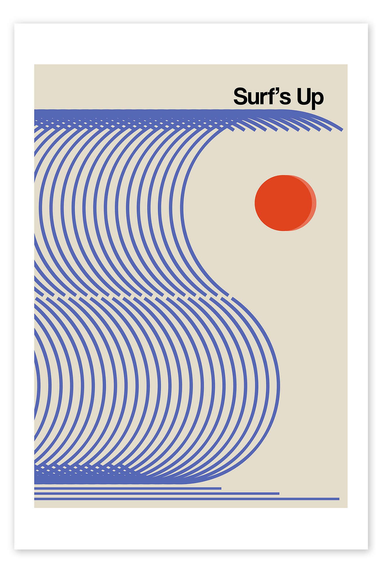 Posterlounge Wandbild Surf's Up, Frances Collett, erhältlich als Poster, Leinwandbild, Wandsticker oder Acrylglasbild
