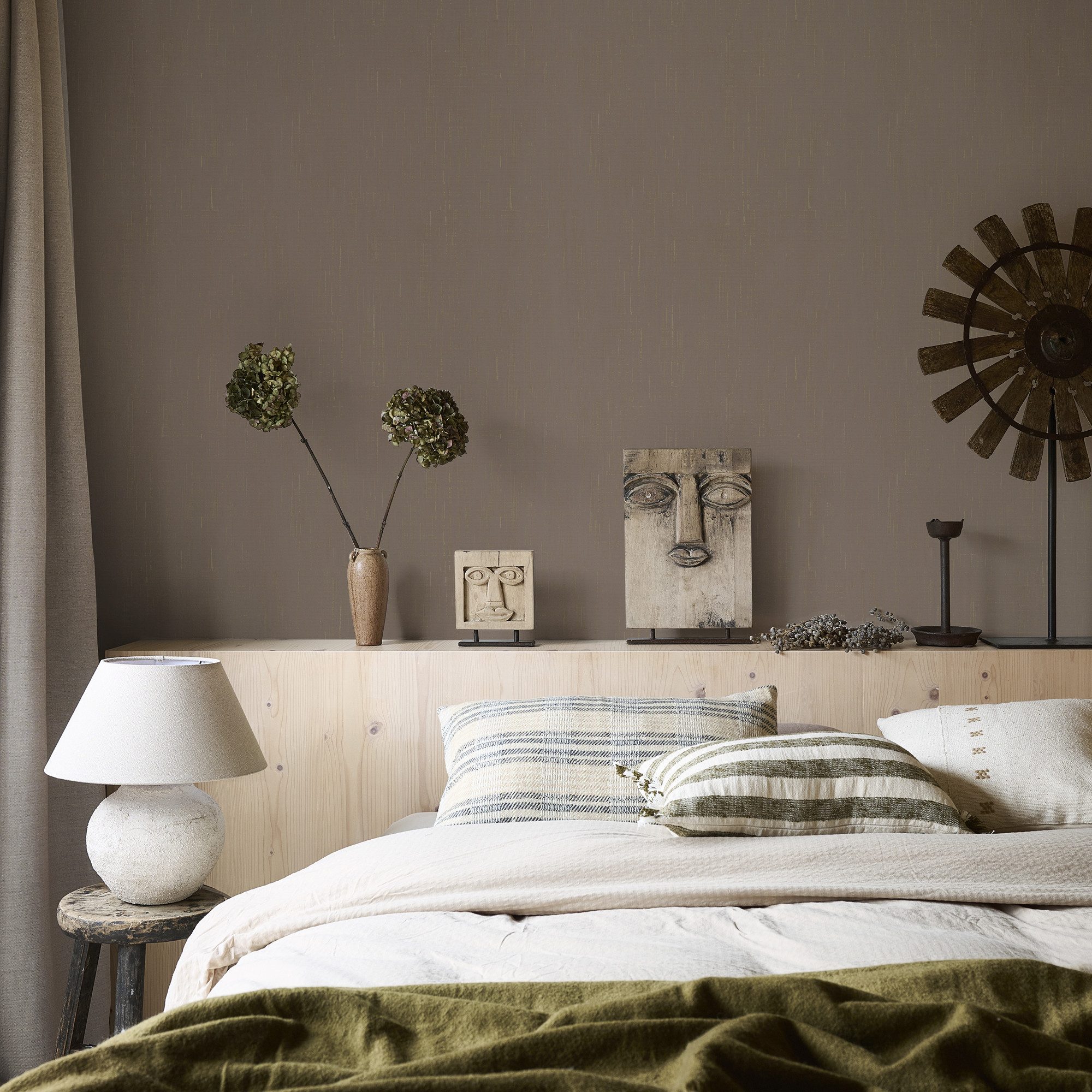 vtwonen Vliestapete Linnen, geprägt, unifarben mit Farbeinsatz, (1 St), Design Tapeten