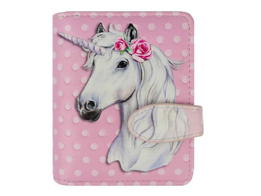 bb Klostermann Geldbörse große rosa Einhornbörse mit Fotofenster – Mädchenbörse