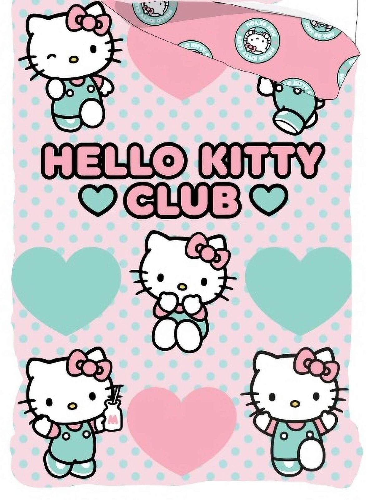 BrandMac Bettwäsche Hello Kitty - 2 x Wende-Bettwäsche-Set im Doppelpack, 135x200 & 80x80, Baumwolle, 100% Baumwolle – Bild 5 von 5