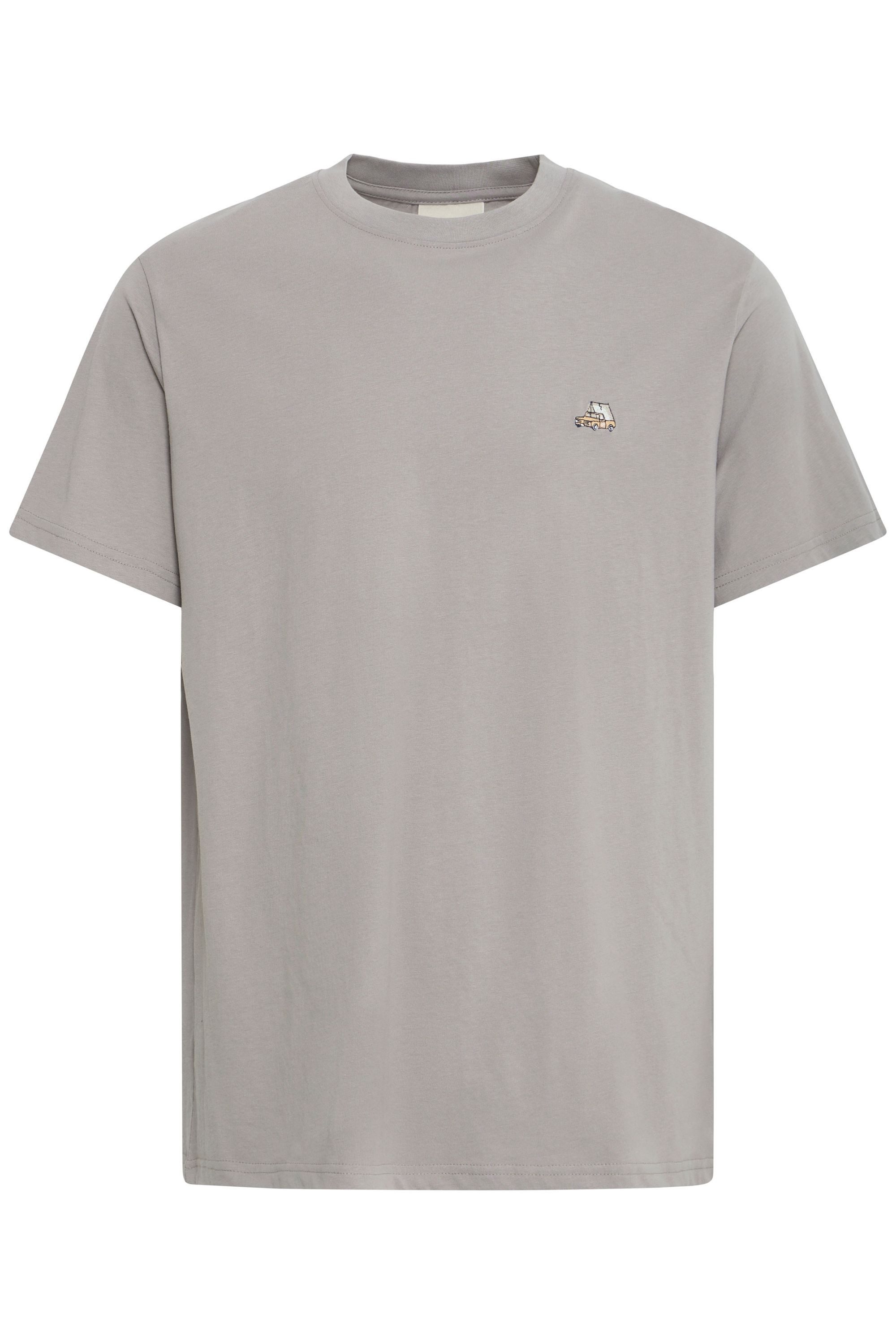 !Solid Rundhalsshirt SDUwe Klassisches T-Shirt mit kleiner Stickerei