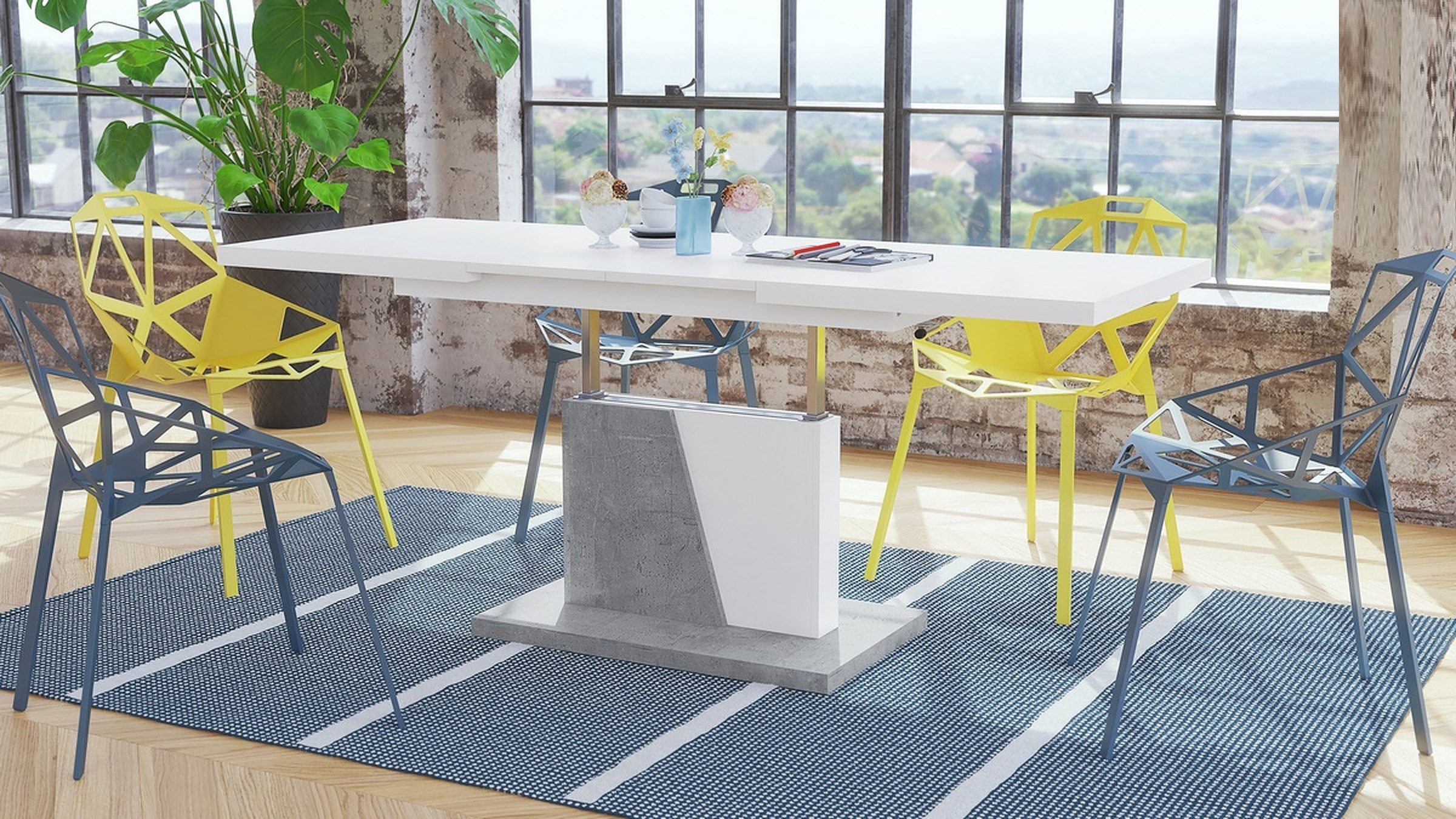 Mazzoni Couchtisch Grand Noir Weiß / günstig online kaufen