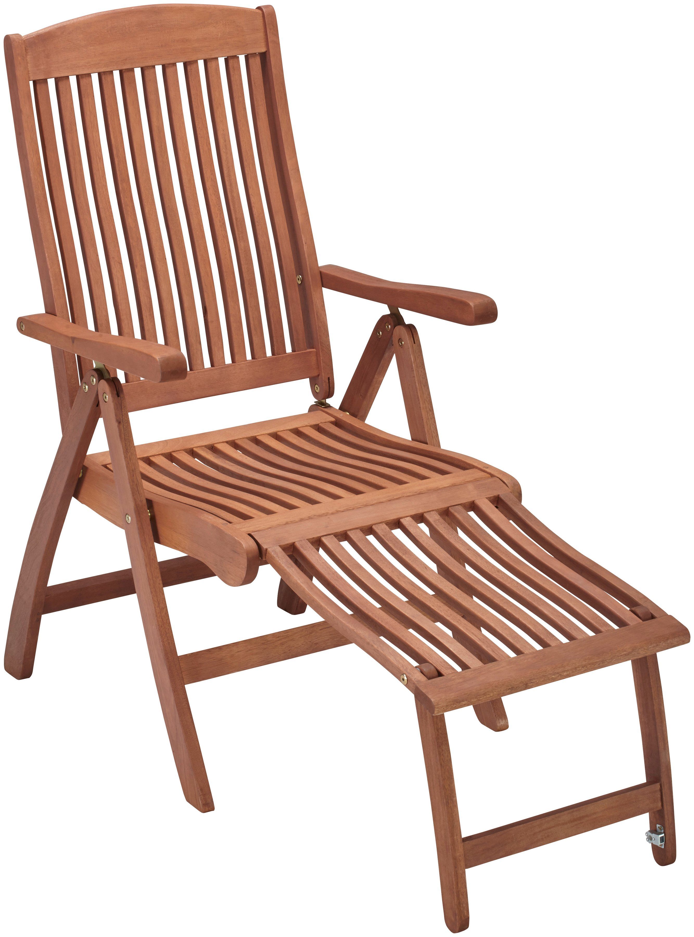 MERXX Gartensessel Maracaibo (1-St), Eukalypthusholz, verstellbar, inkl. Auflage