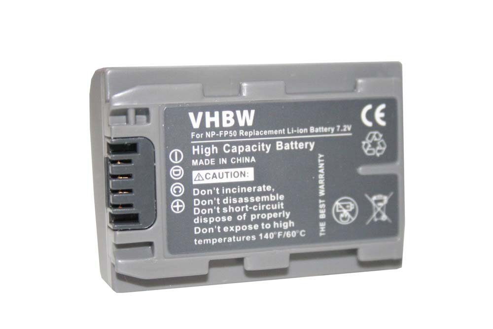 vhbw kompatibel mit Sony AC Serie AC-VQP10 Kamera-Akku Li-Ion 600 mAh (7,2 V)