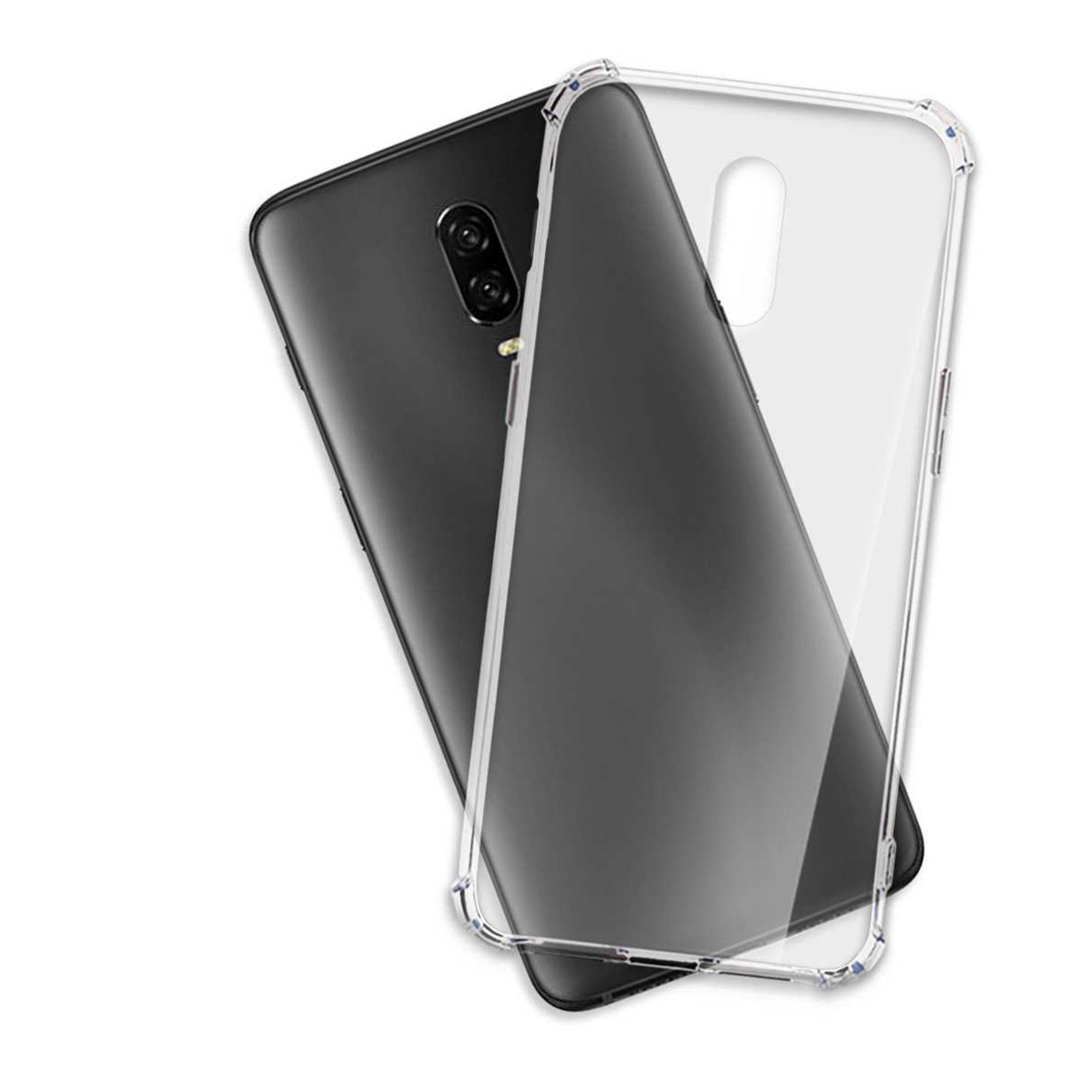 mtb more energy Smartphone-Hülle Clear Armor Case für OnePlus 6T, OnePlus 7, Transparente TPU Schutzhülle Case Backcover mit Anti-Shock Verstärkung