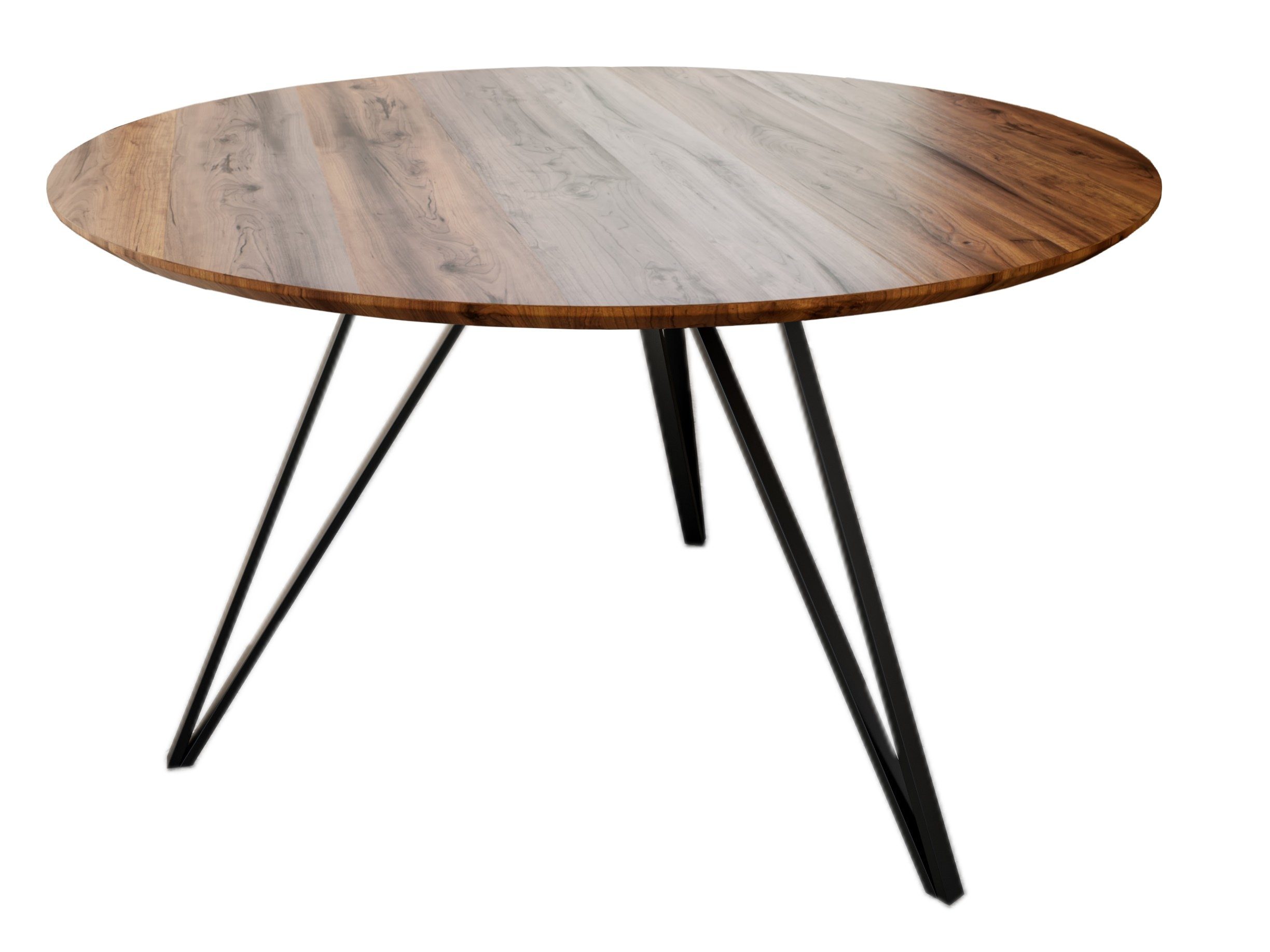 SAM® Esstisch Namu, Tischplatte rund, schweizer Kante, Metallfüße schwarz günstig online kaufen