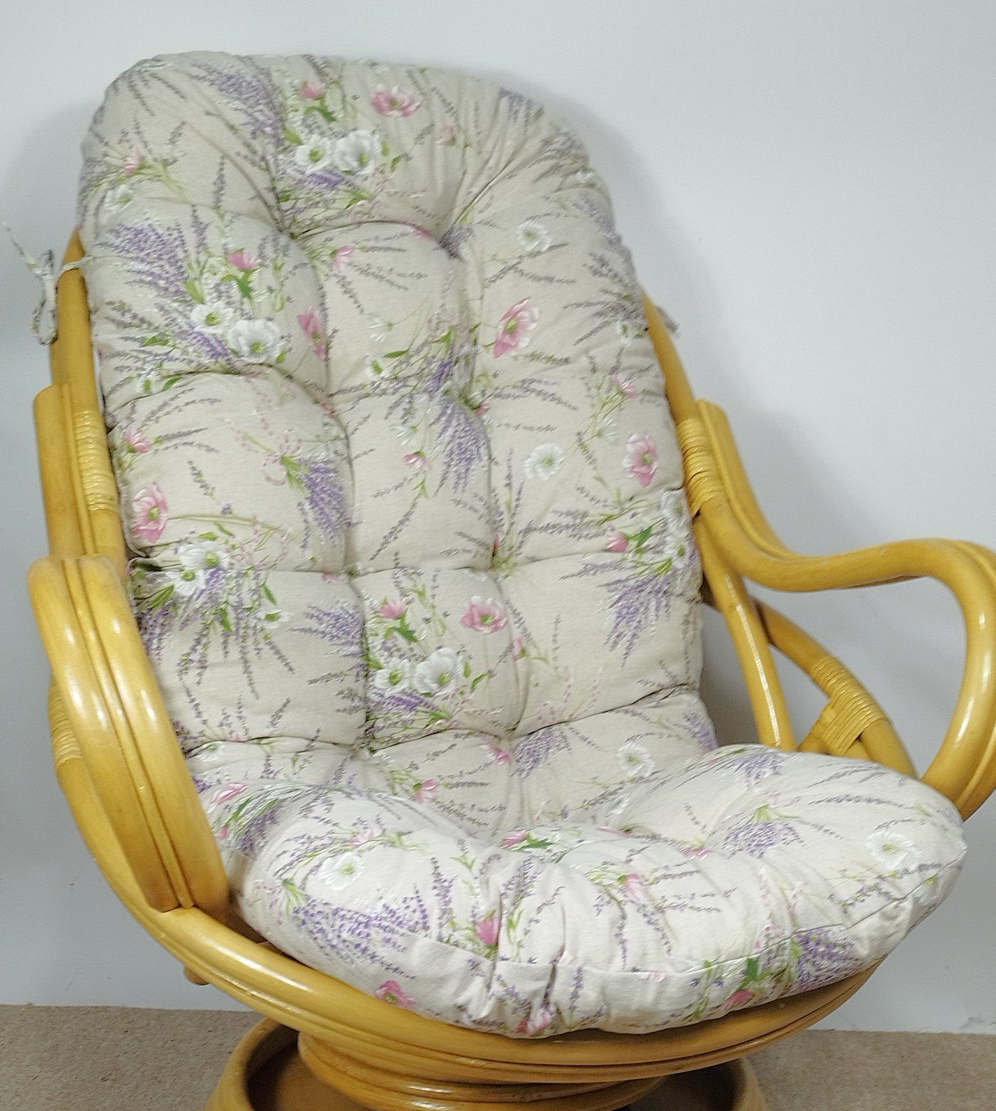 Rattani Sesselauflage Polster für Rattan Schaukelstuhl cm Lavendel Drehsessel Color L 135