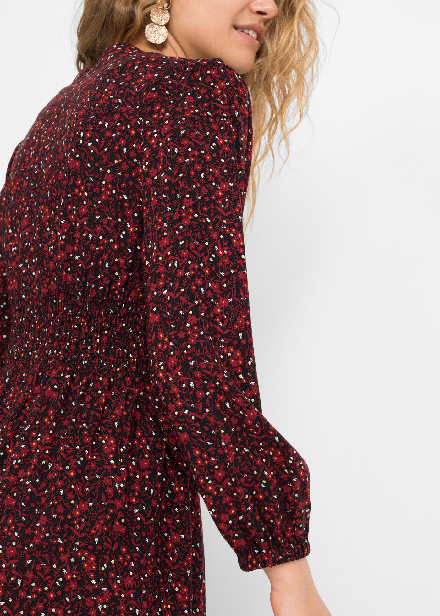 bonprix Midikleid für die Herbstsaison, aus Viskose, Oversize-Passform