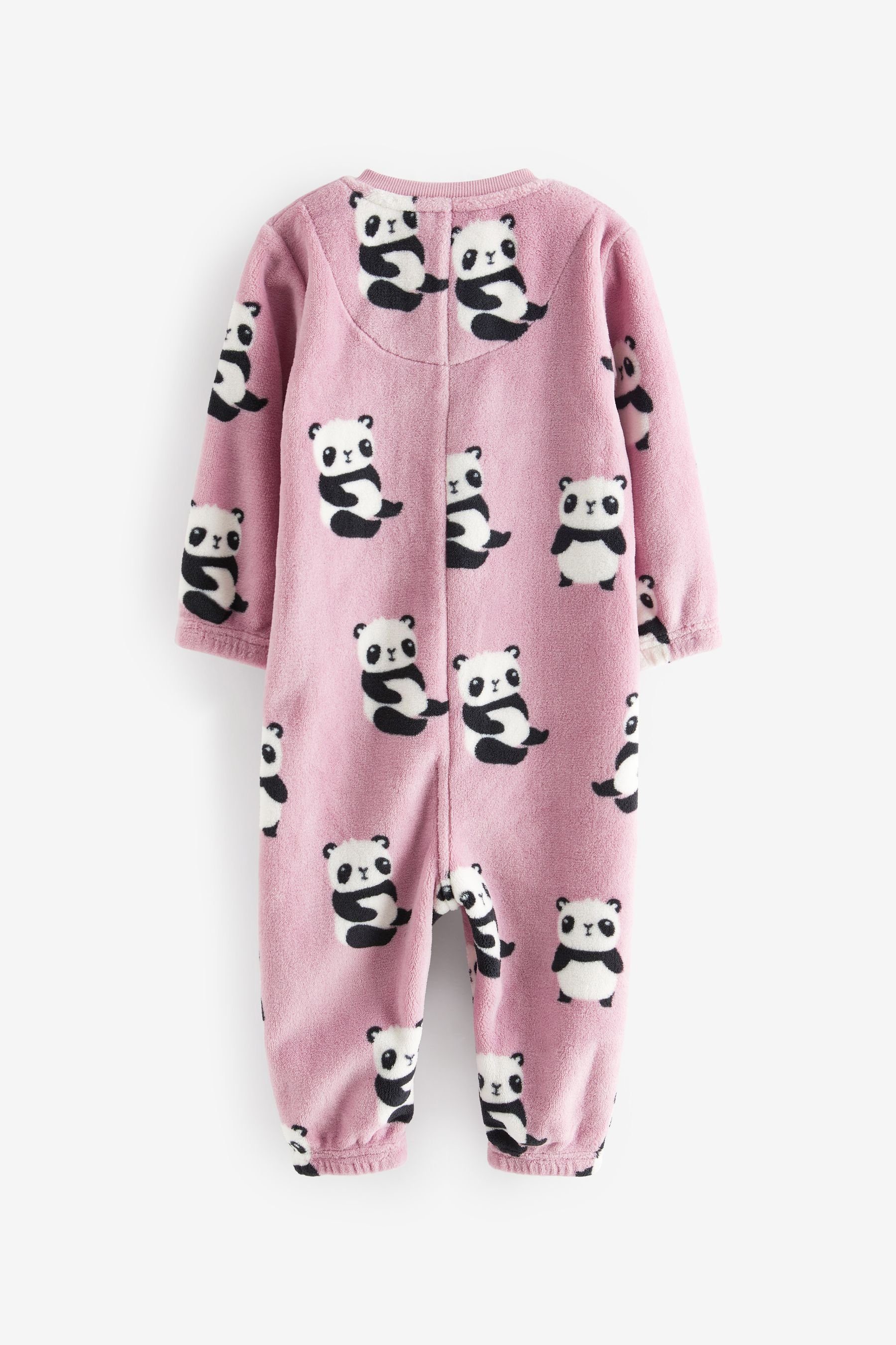 Next Panda Schlafoverall Fleece aus Pink Einteiler (1-tlg)