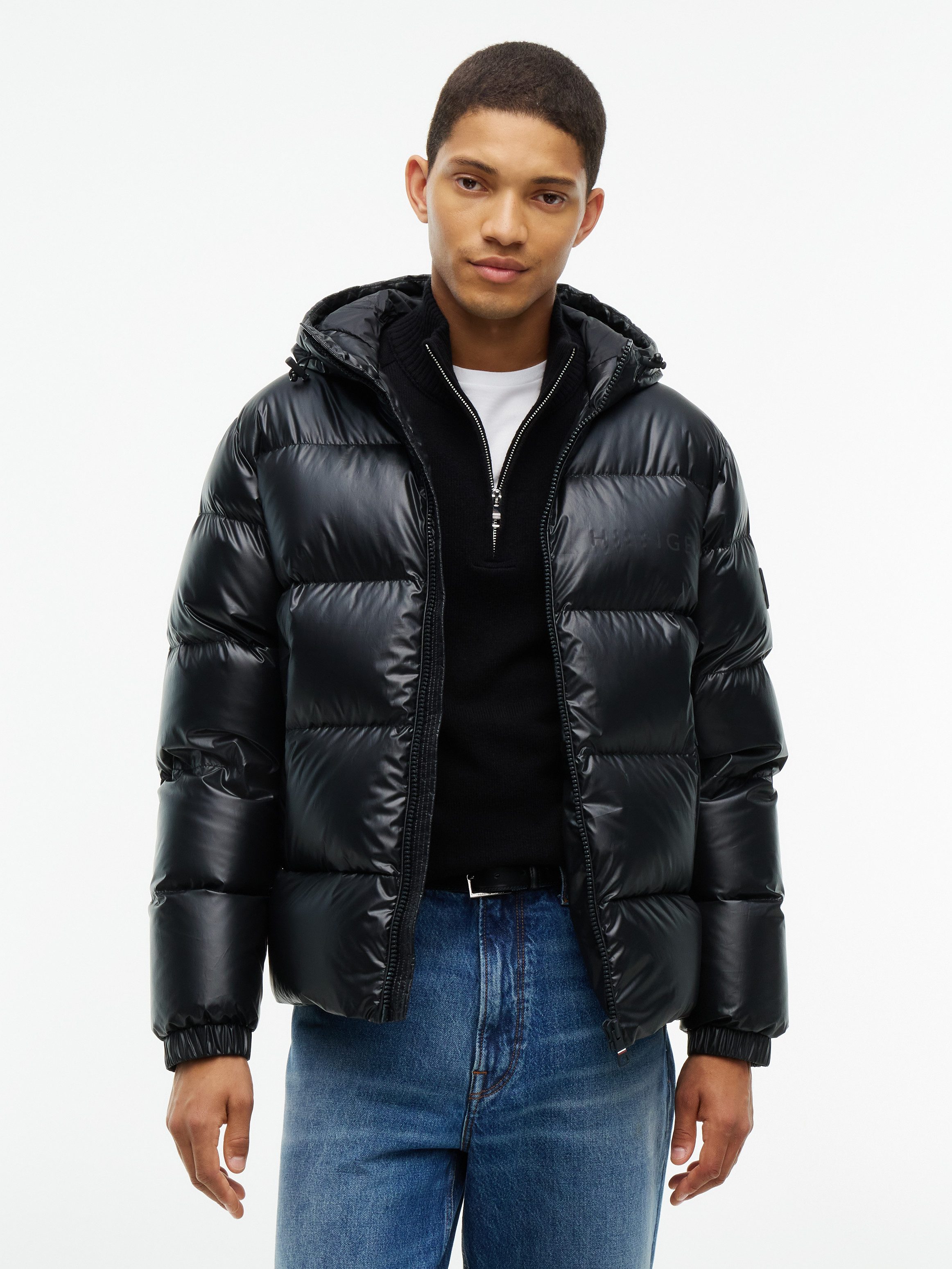 Tommy Hilfiger Daunenjacke SHINY DOWN HOODED PUFFER mit weicher Daunenfüllung