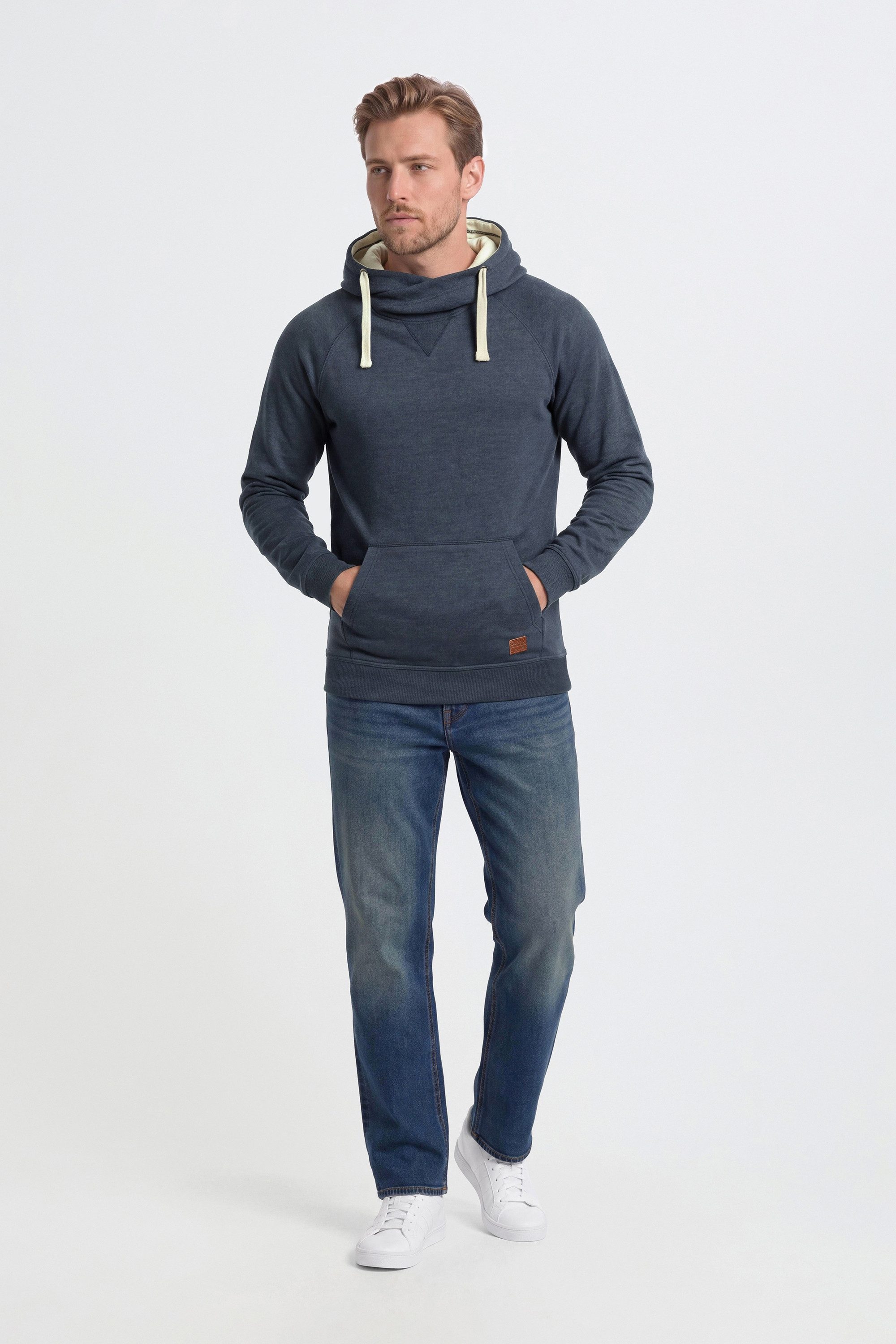 Blend Kapuzenpullover BHSales Kapuzensweatshirt mit Cross-Over Kragen – Bild 3 von 5