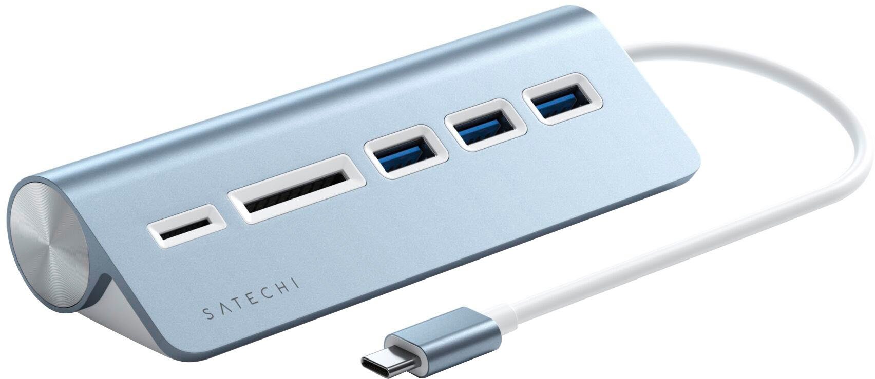 Satechi Type-C Aluminum USB Hub & Card Reader USB-Adapter USB 3.0 Typ A zu USB Typ C