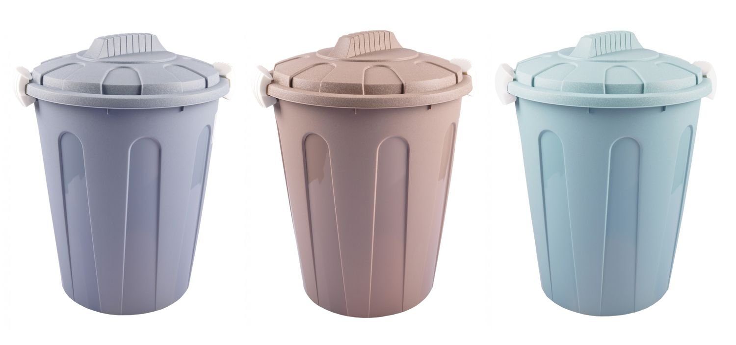 Jelenia Garte Plast Müllbehälter Abfalleimer Mülleimer grau 40L Mülleimer Müllsammler Abfallsammler